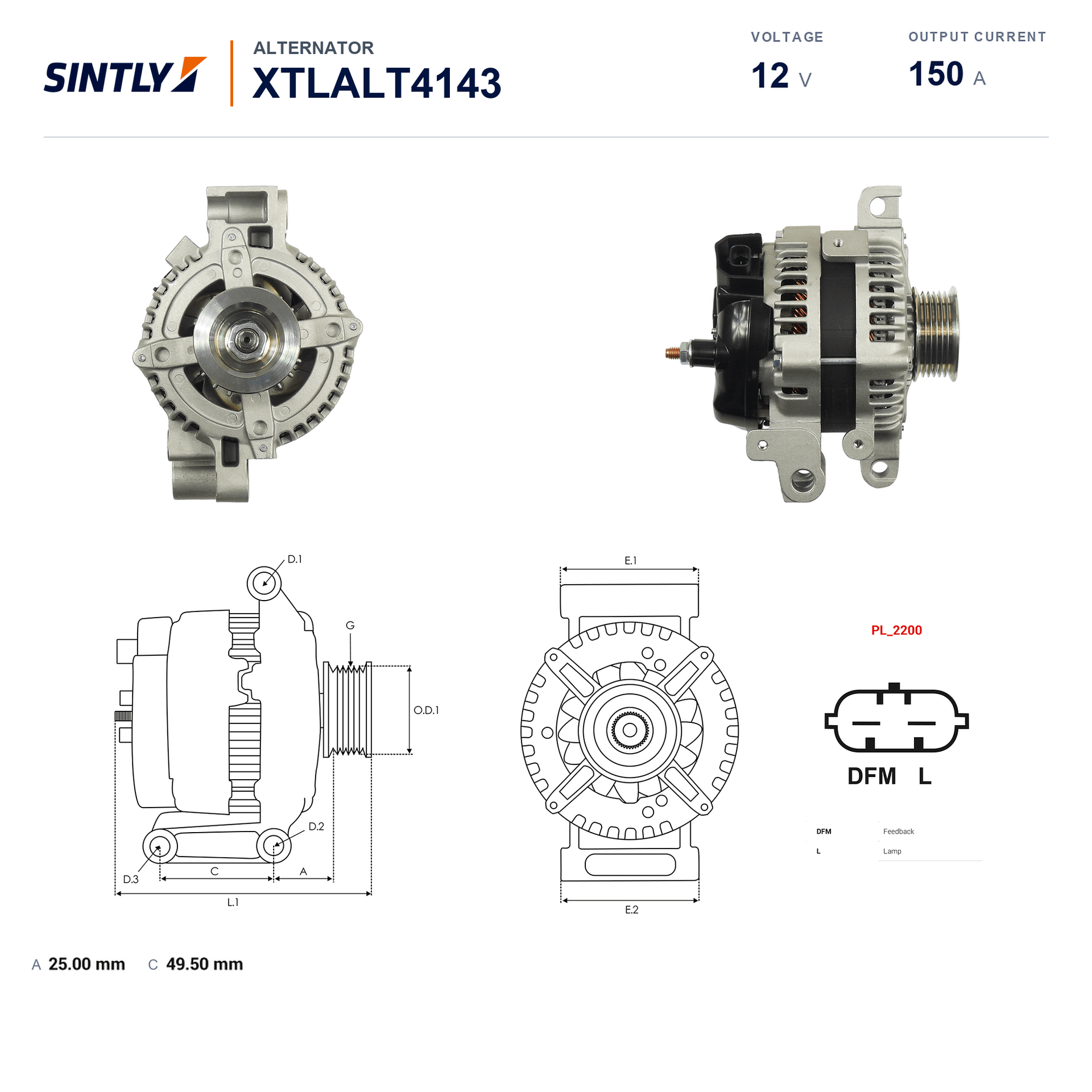 Alternator XTLALT4143