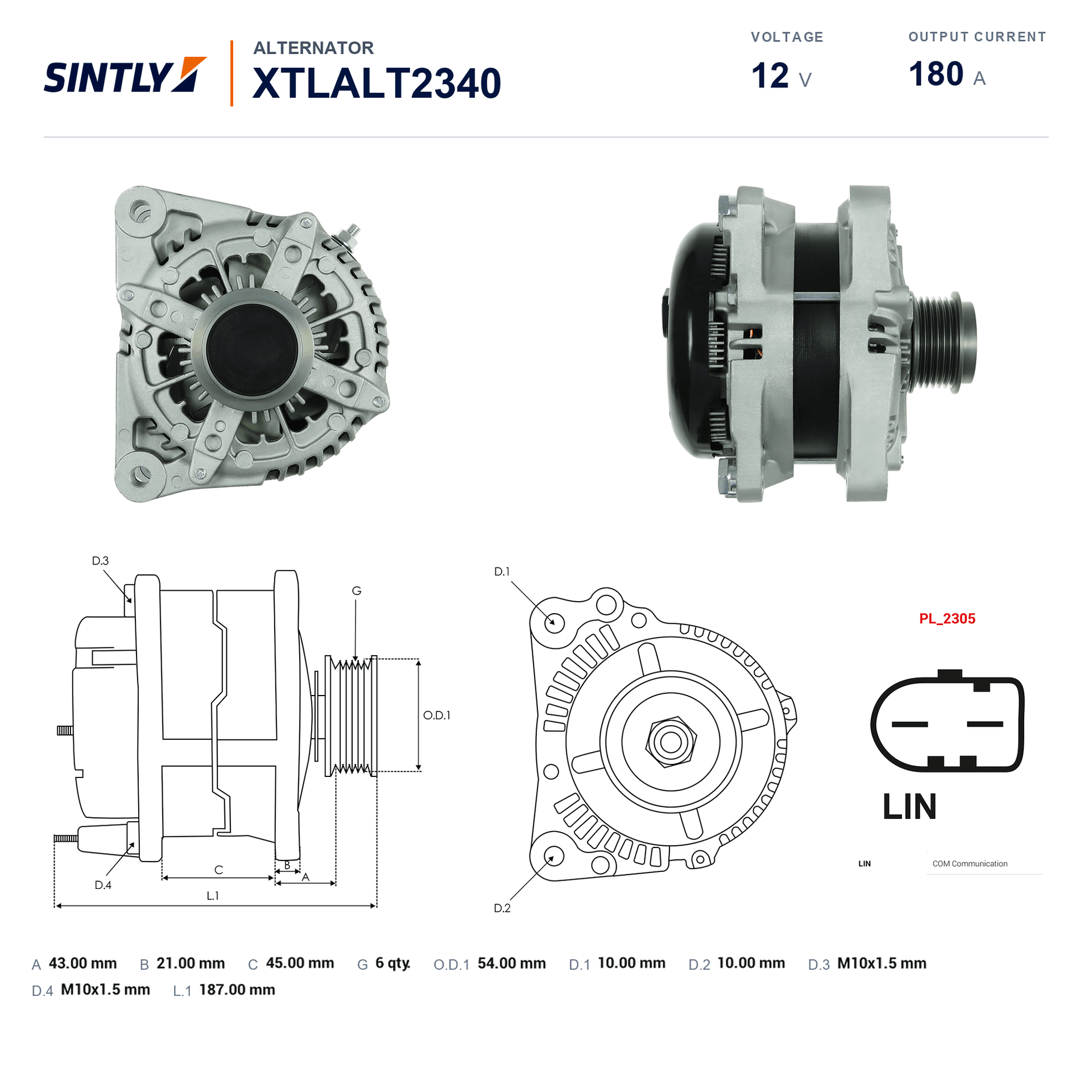 Alternator XTLALT2340