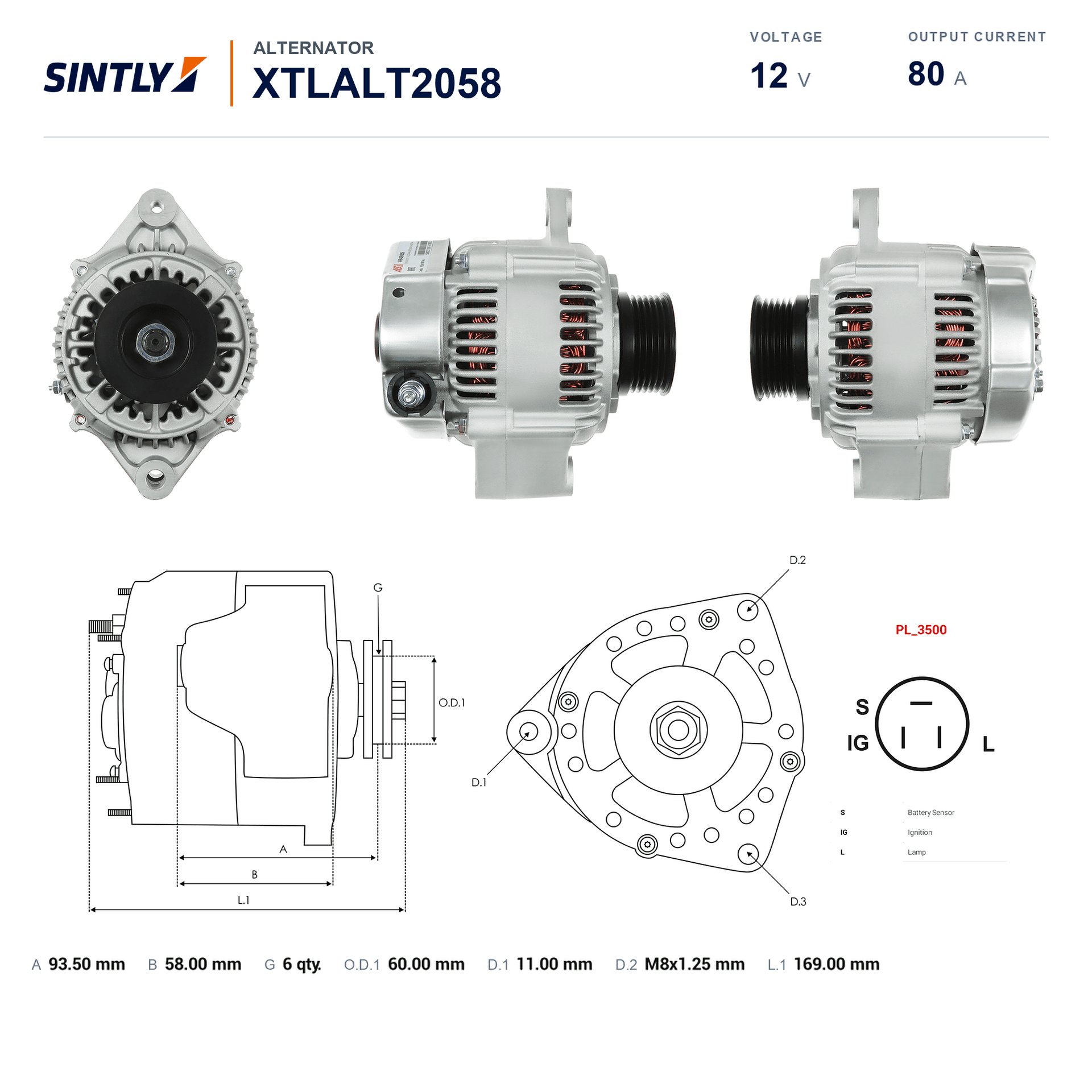 Alternator XTLALT2058
