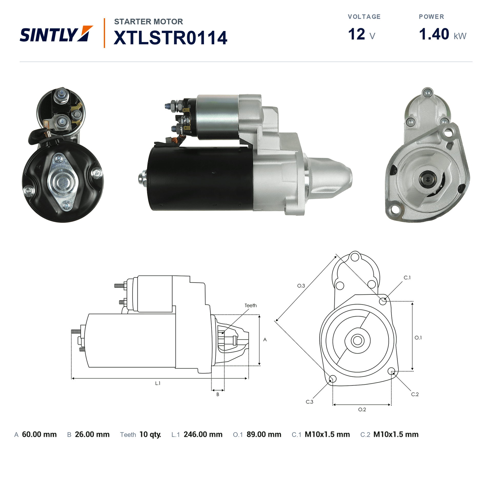 Motor de arranque XTLSTR0114