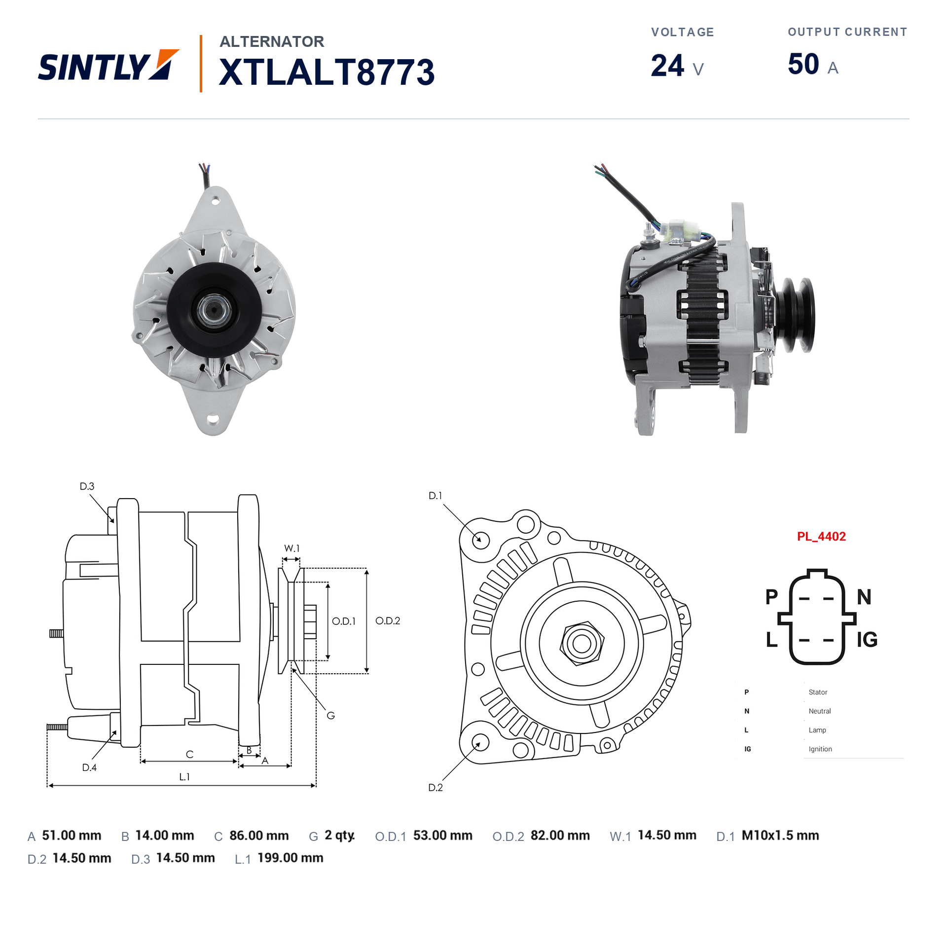 Alternator XTLALT8773