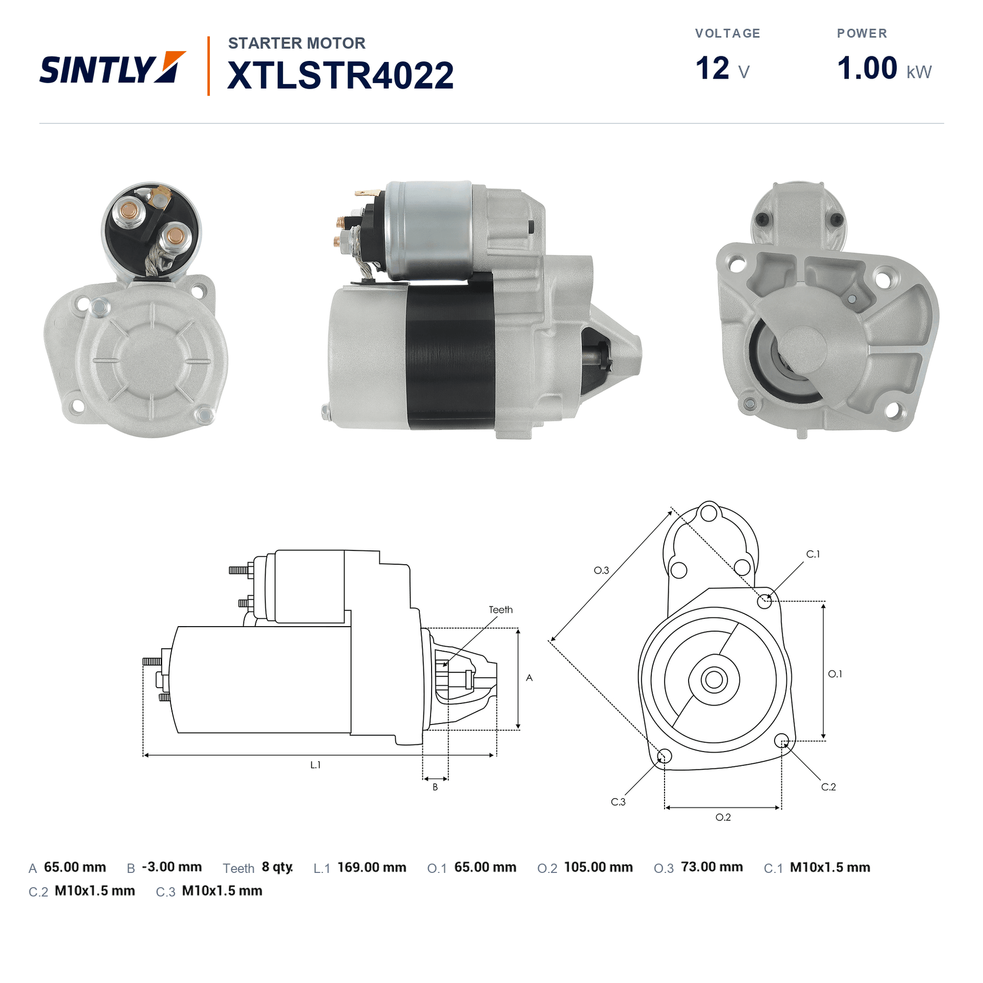 Motor de arranque XTLSTR4022