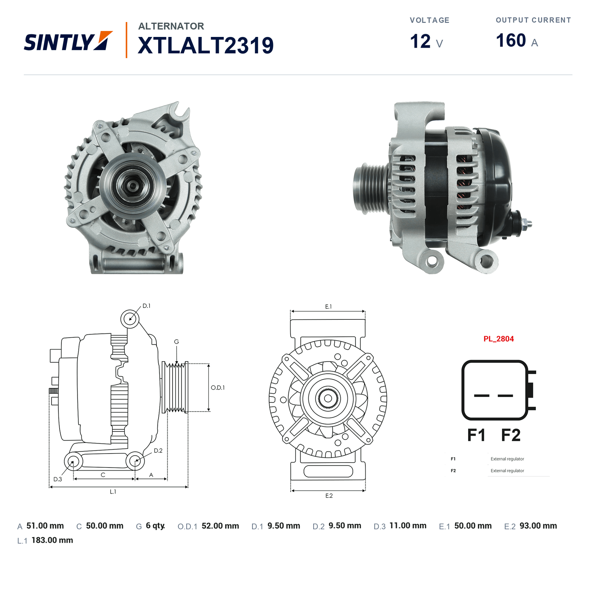 Alternator XTLALT2319