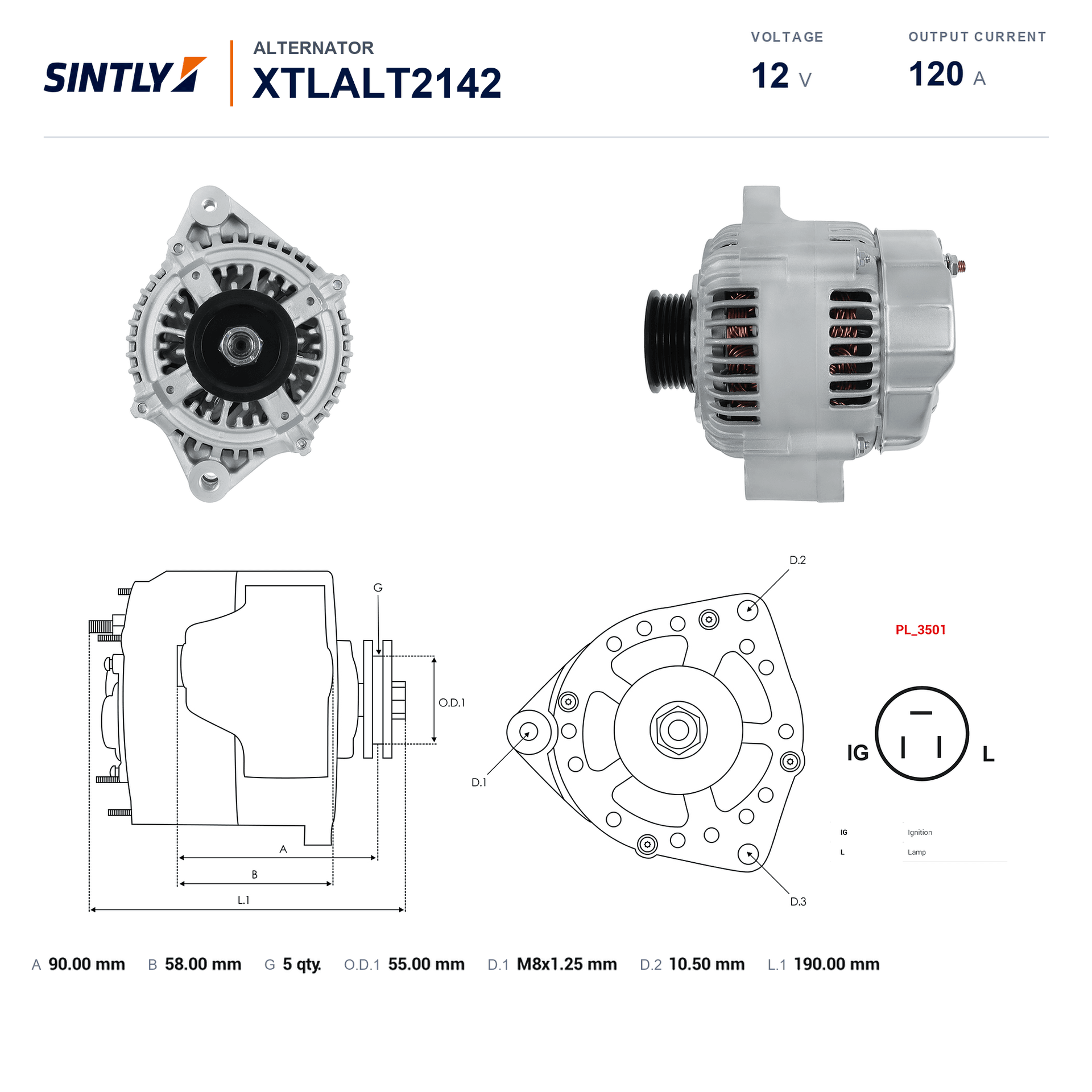 Alternator XTLALT2142