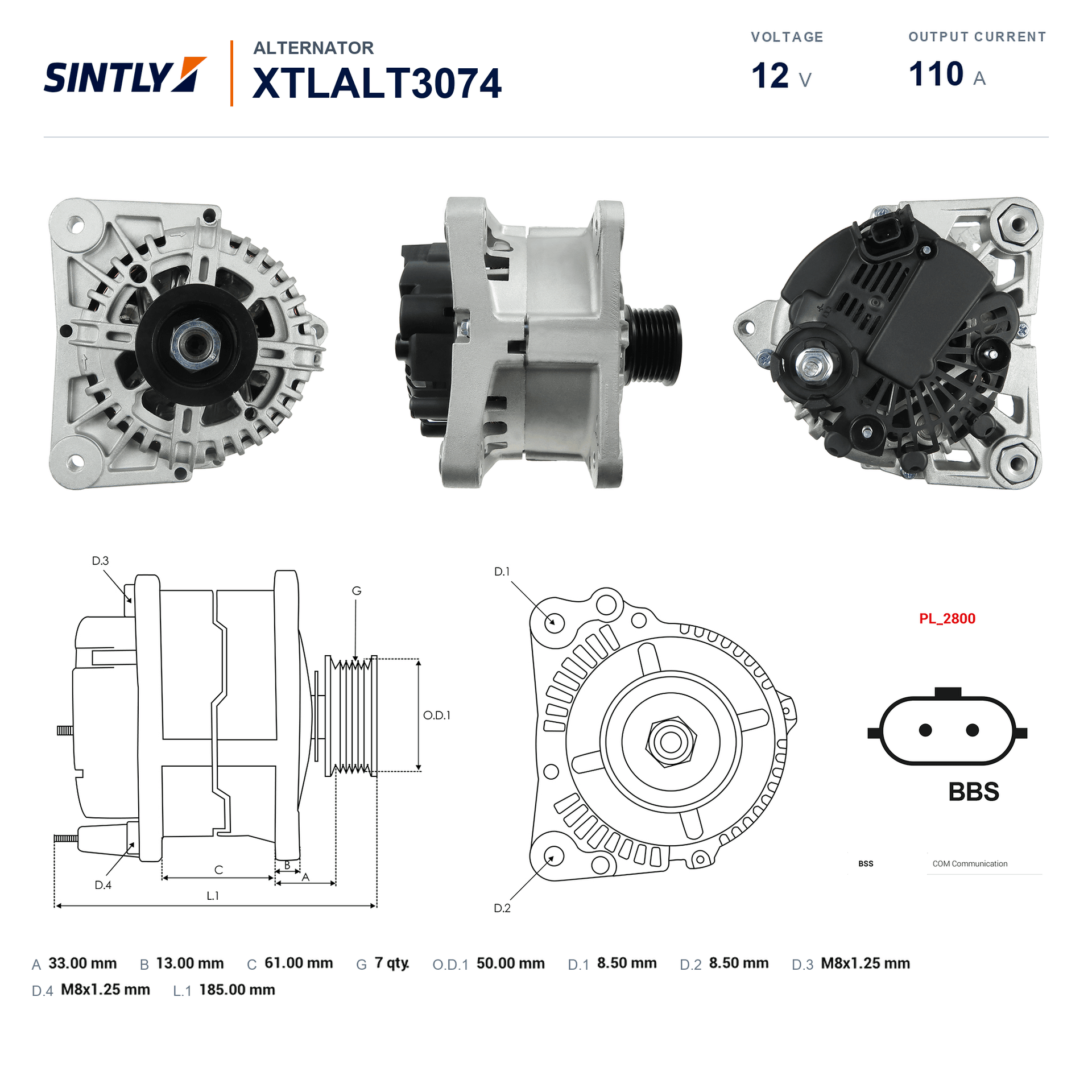 Alternator XTLALT3074