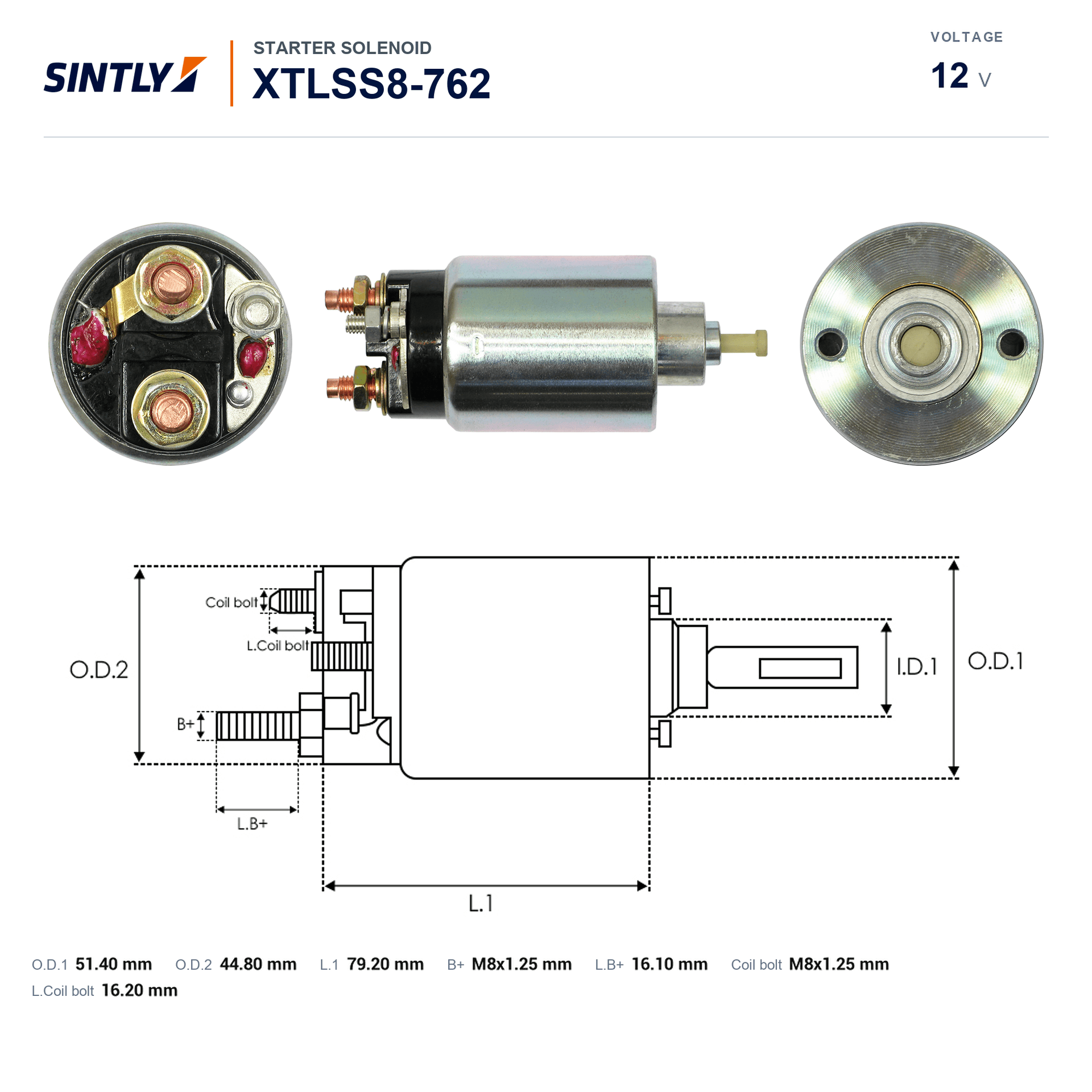 Starter Solenoid XTLSS8-762
