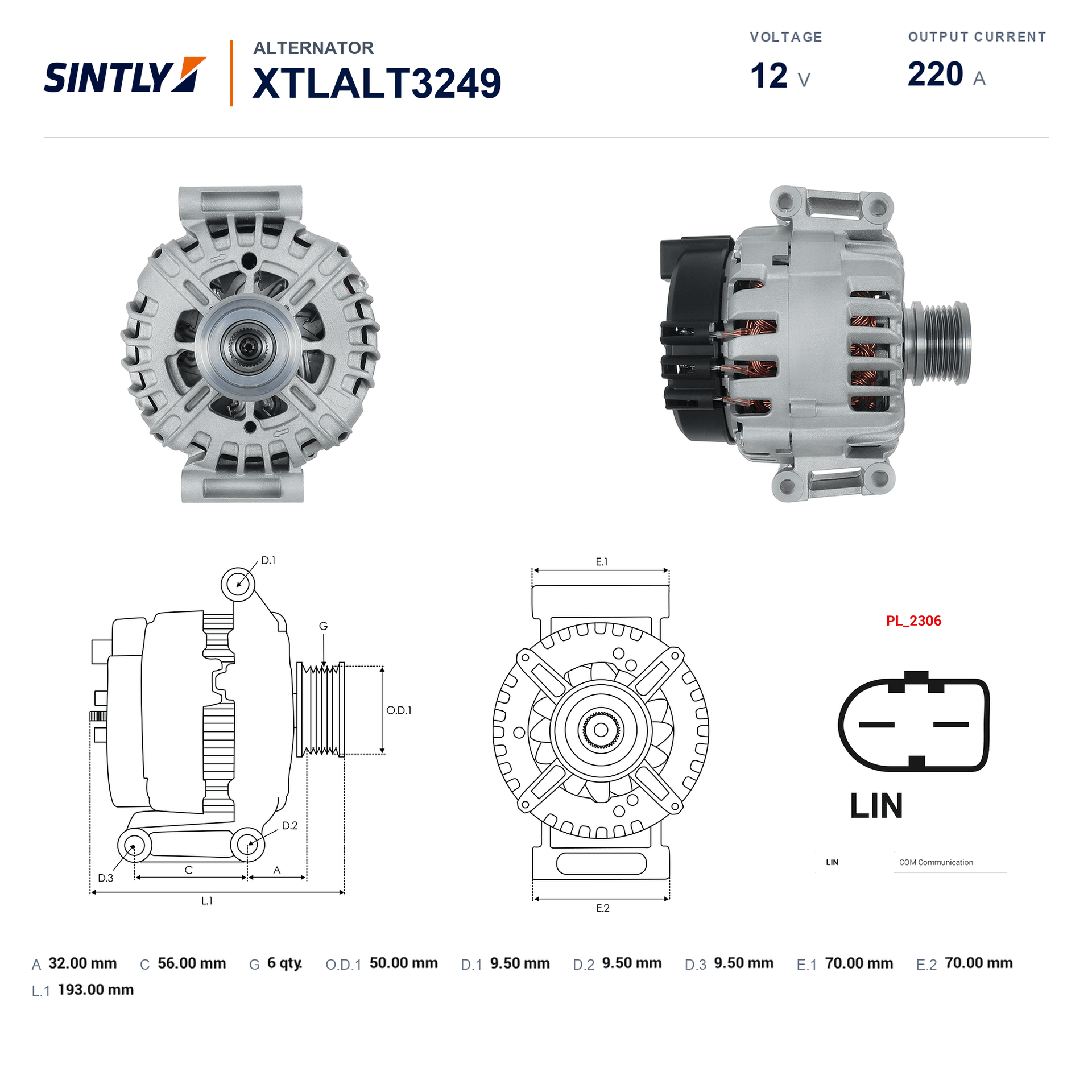 Alternator XTLALT3249