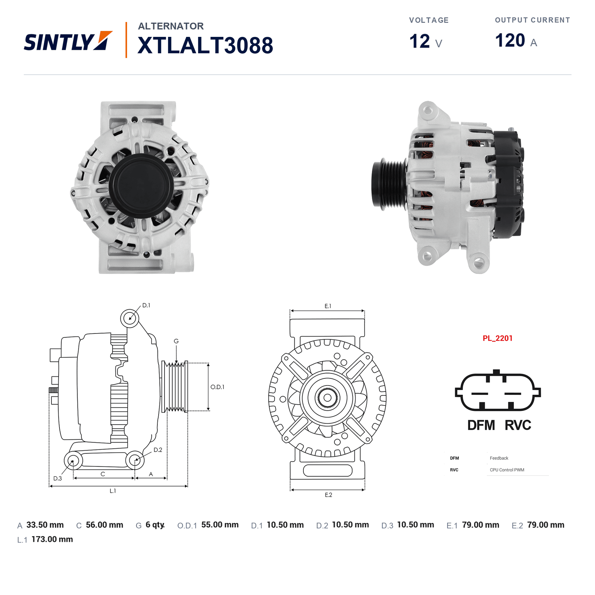 Alternator XTLALT3088