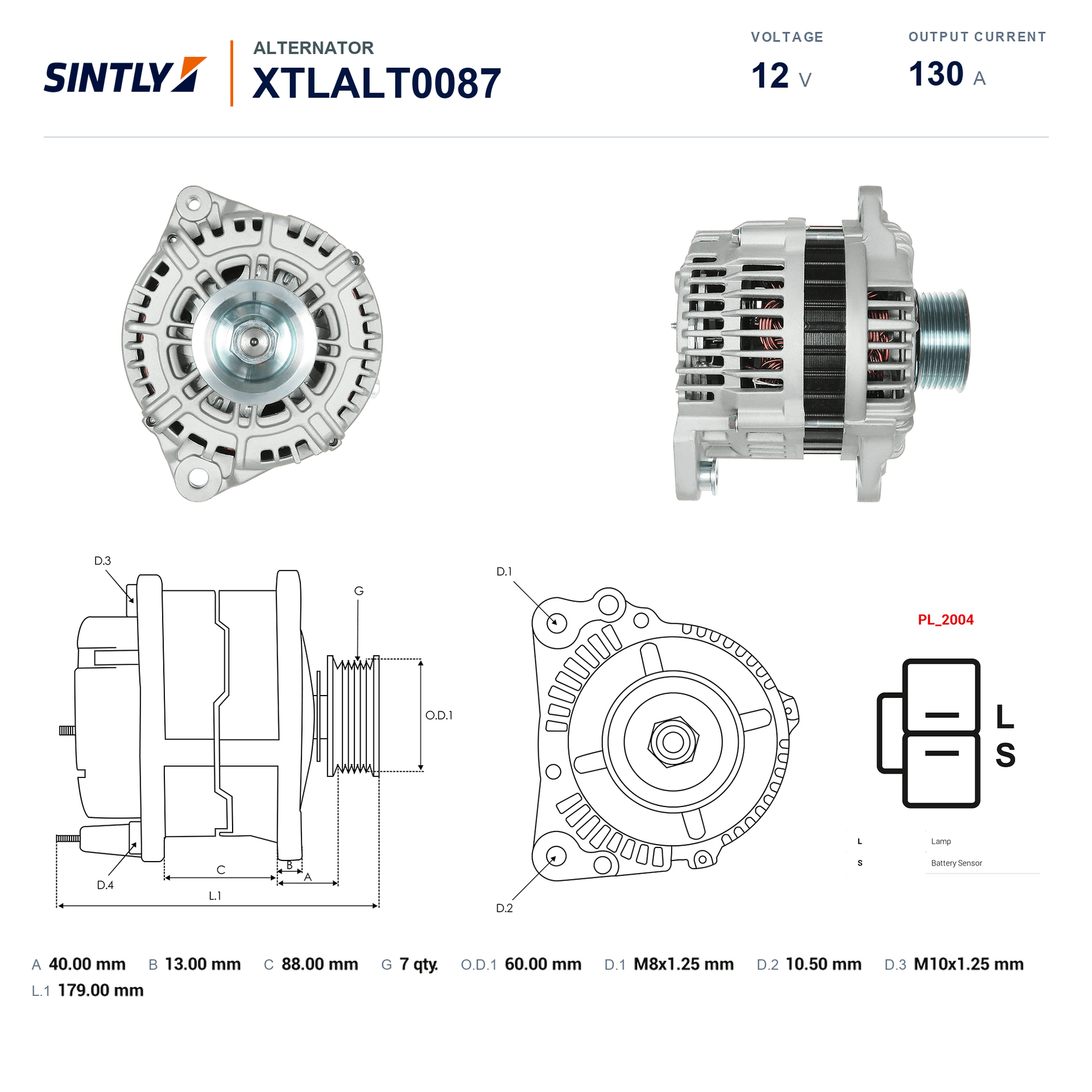 Alternator XTLALT0087