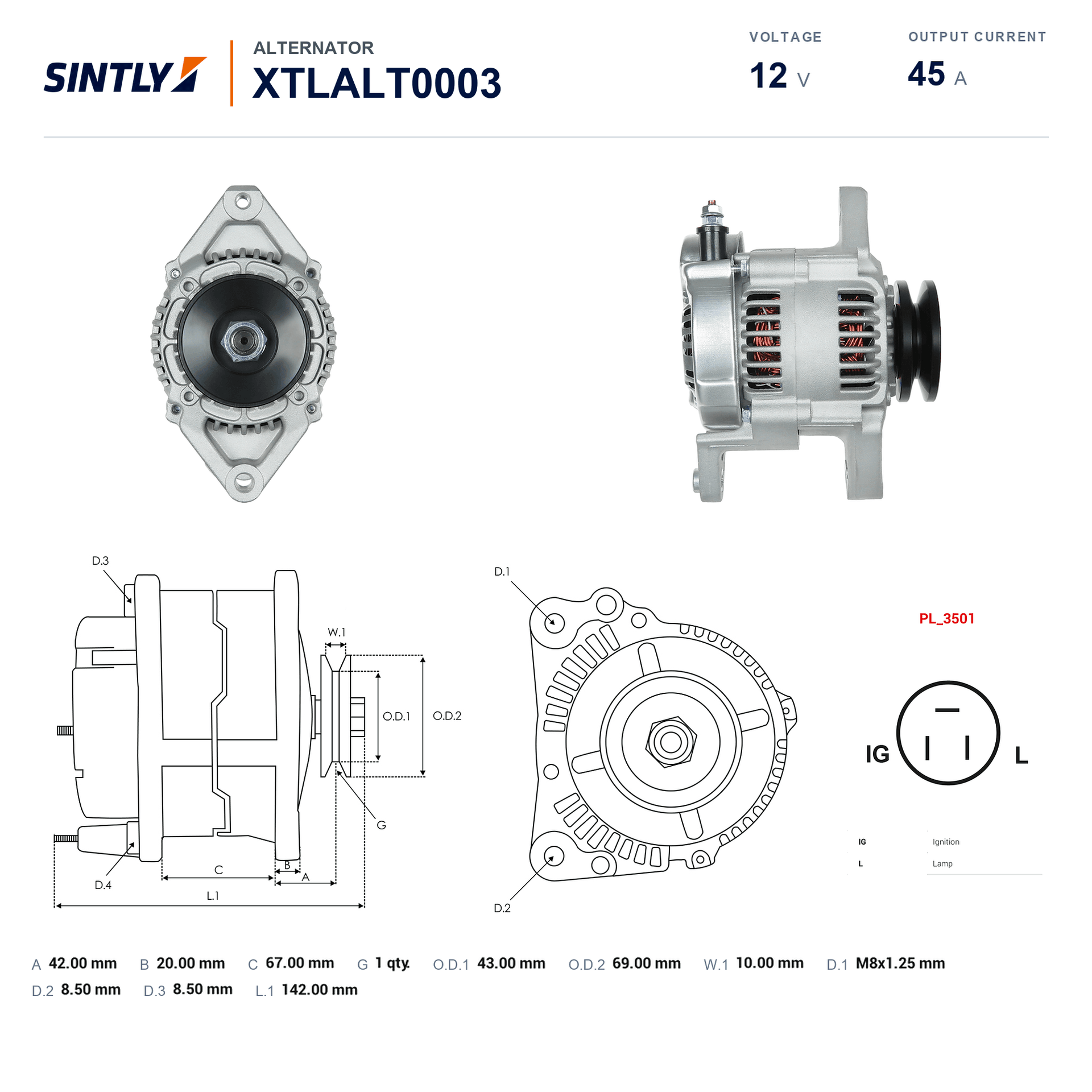 Alternator XTLALT0003