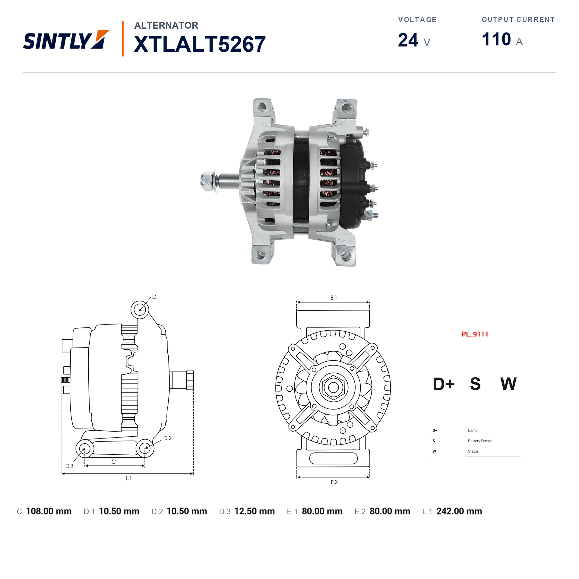 Alternator XTLALT5267