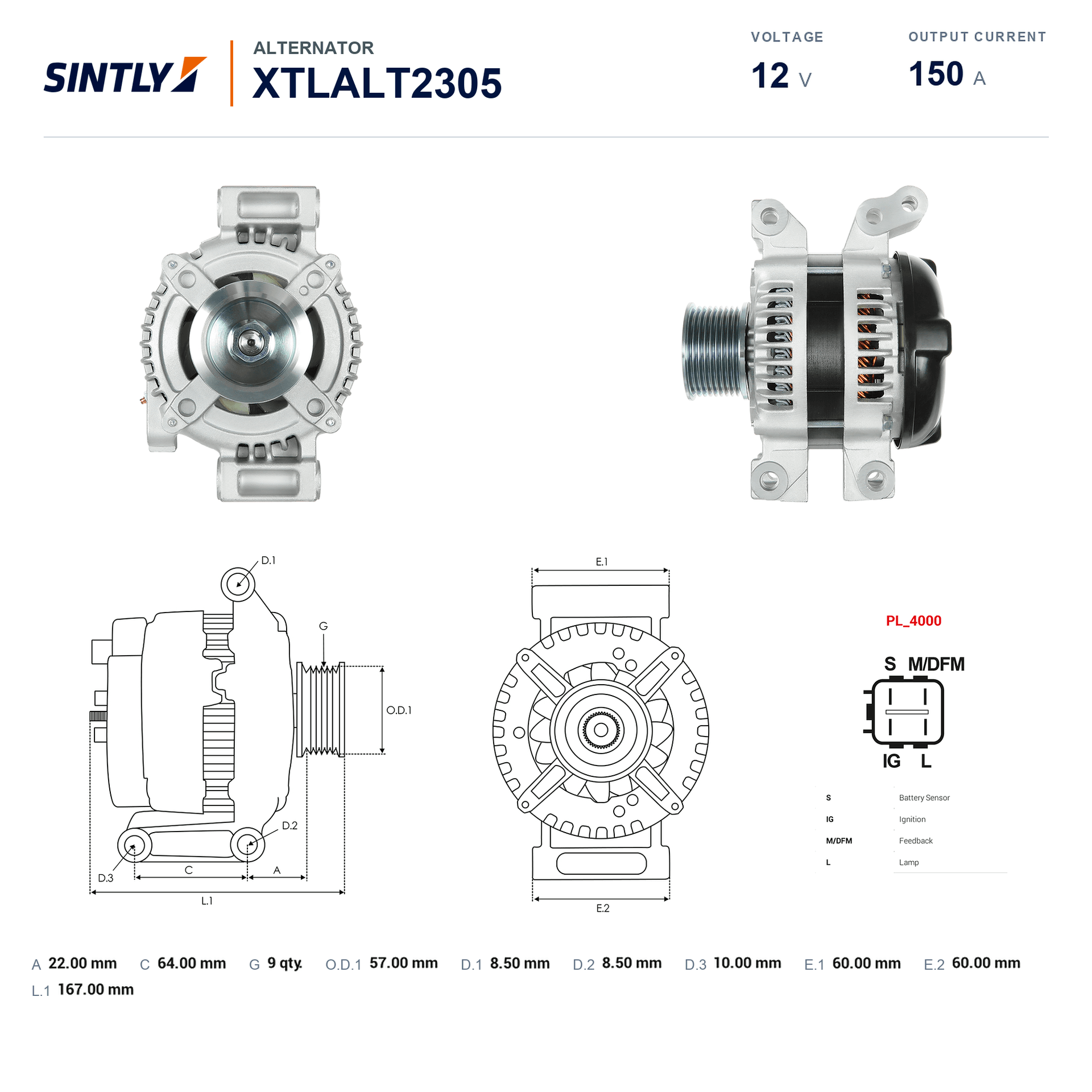 Alternator XTLALT2305