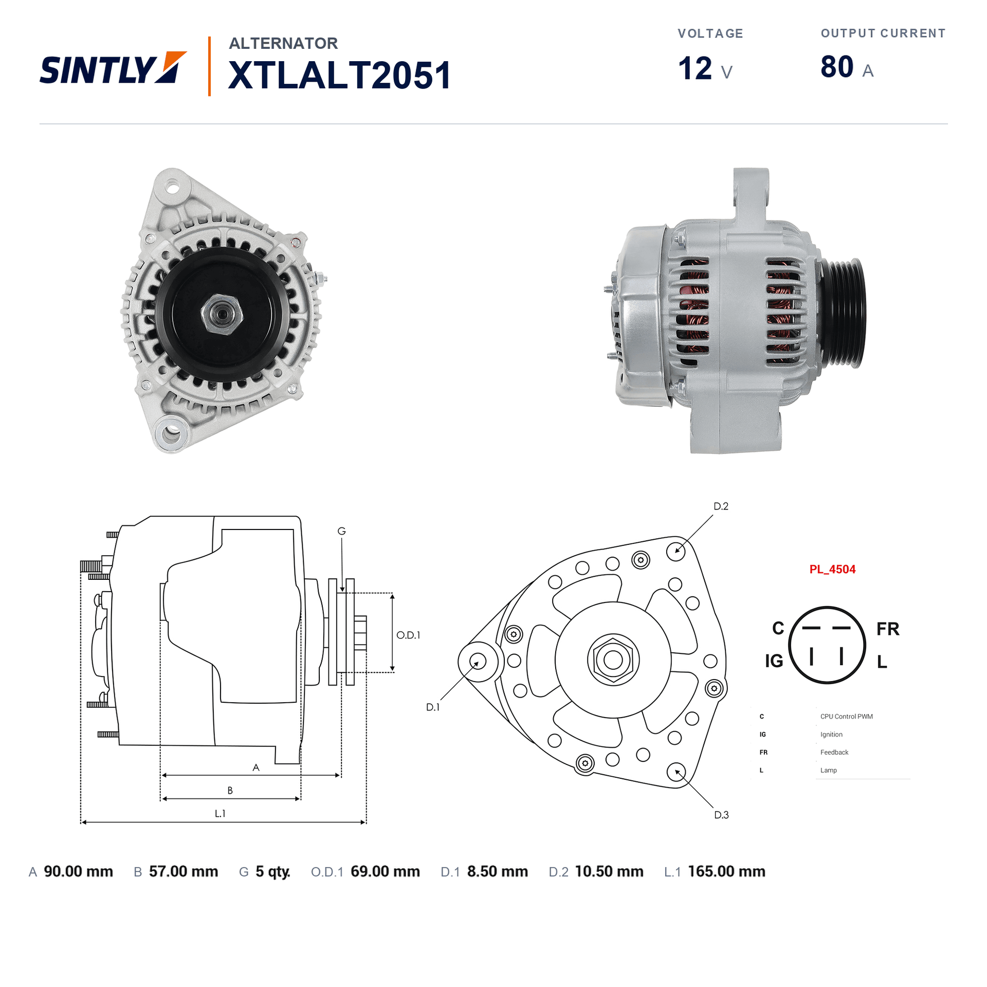 Alternator XTLALT2051