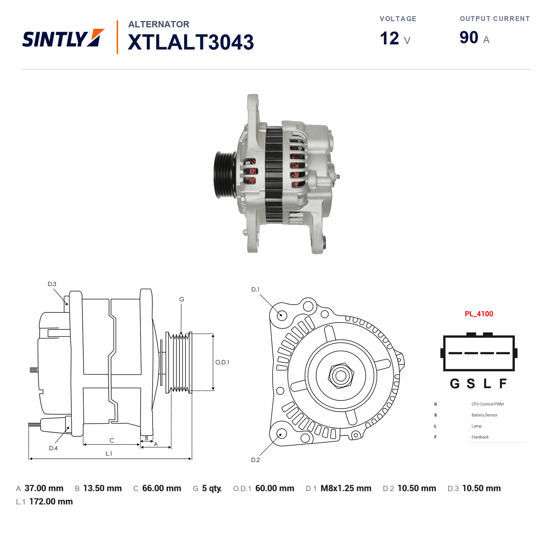 Alternator XTLALT3043