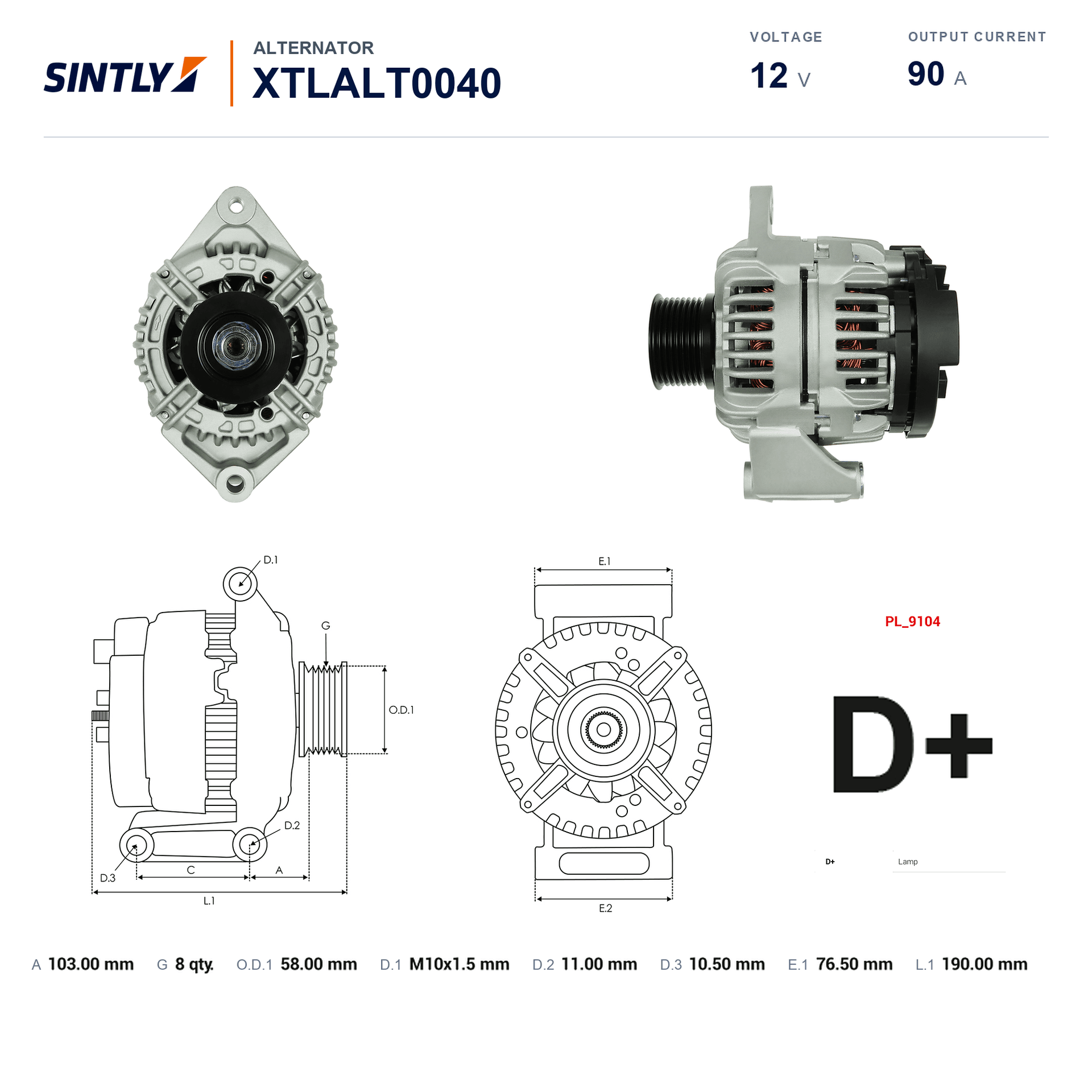Alternator XTLALT0040