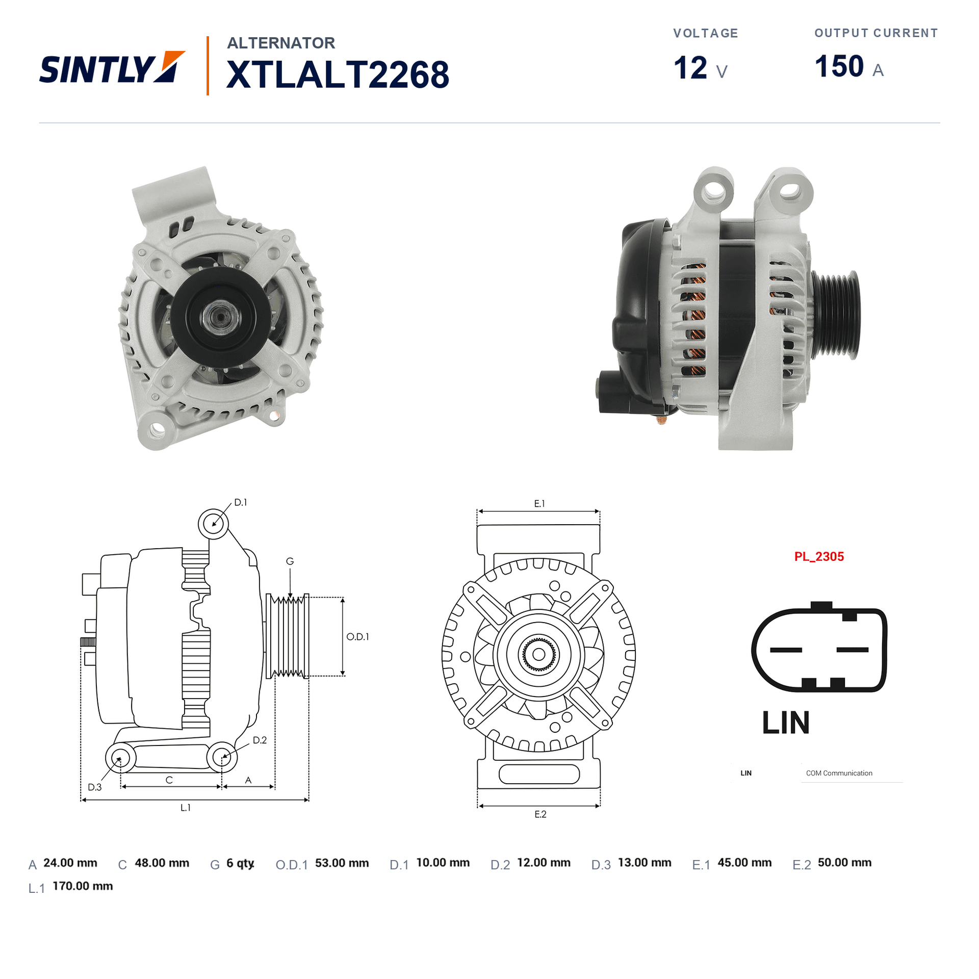Alternator XTLALT2268
