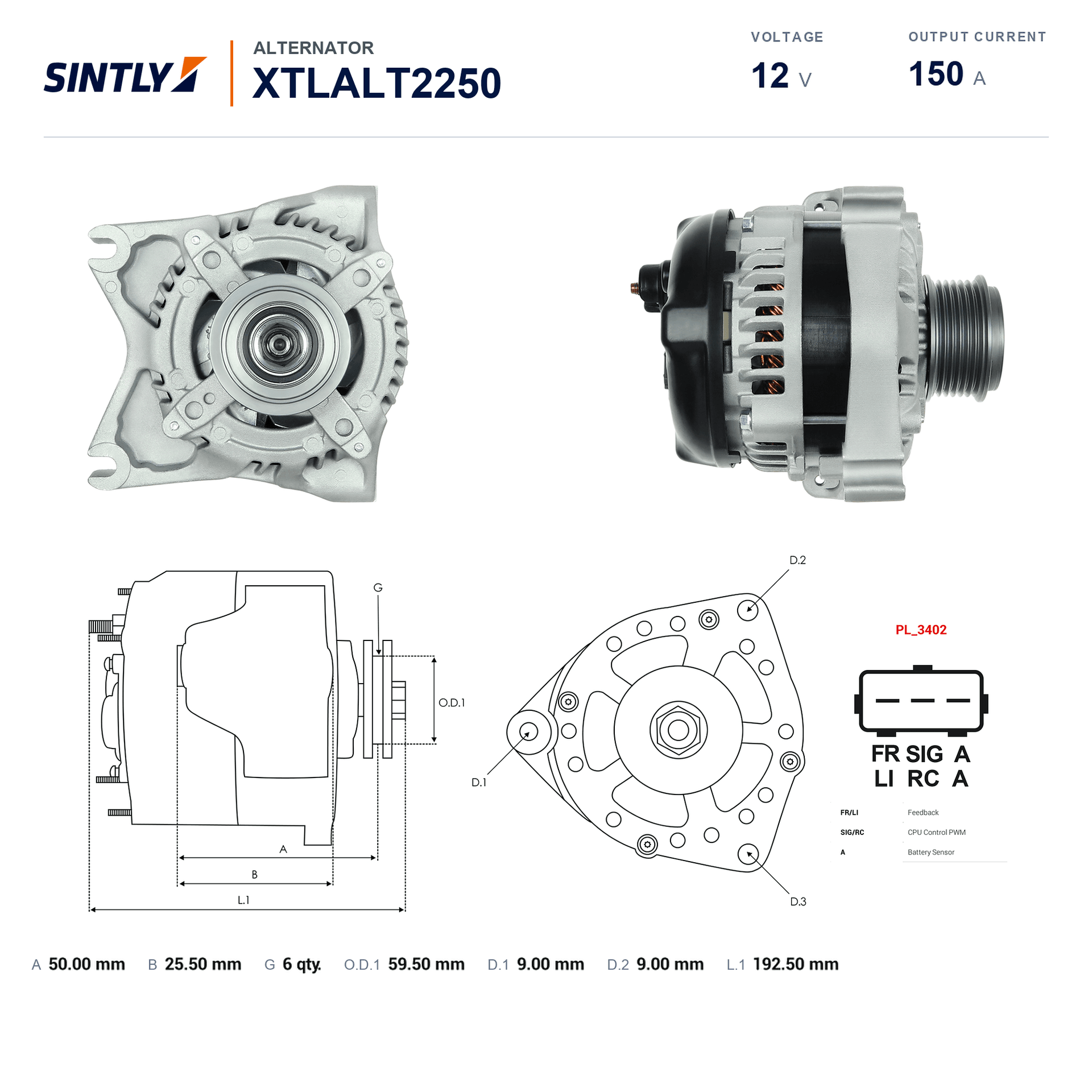 Alternator XTLALT2250