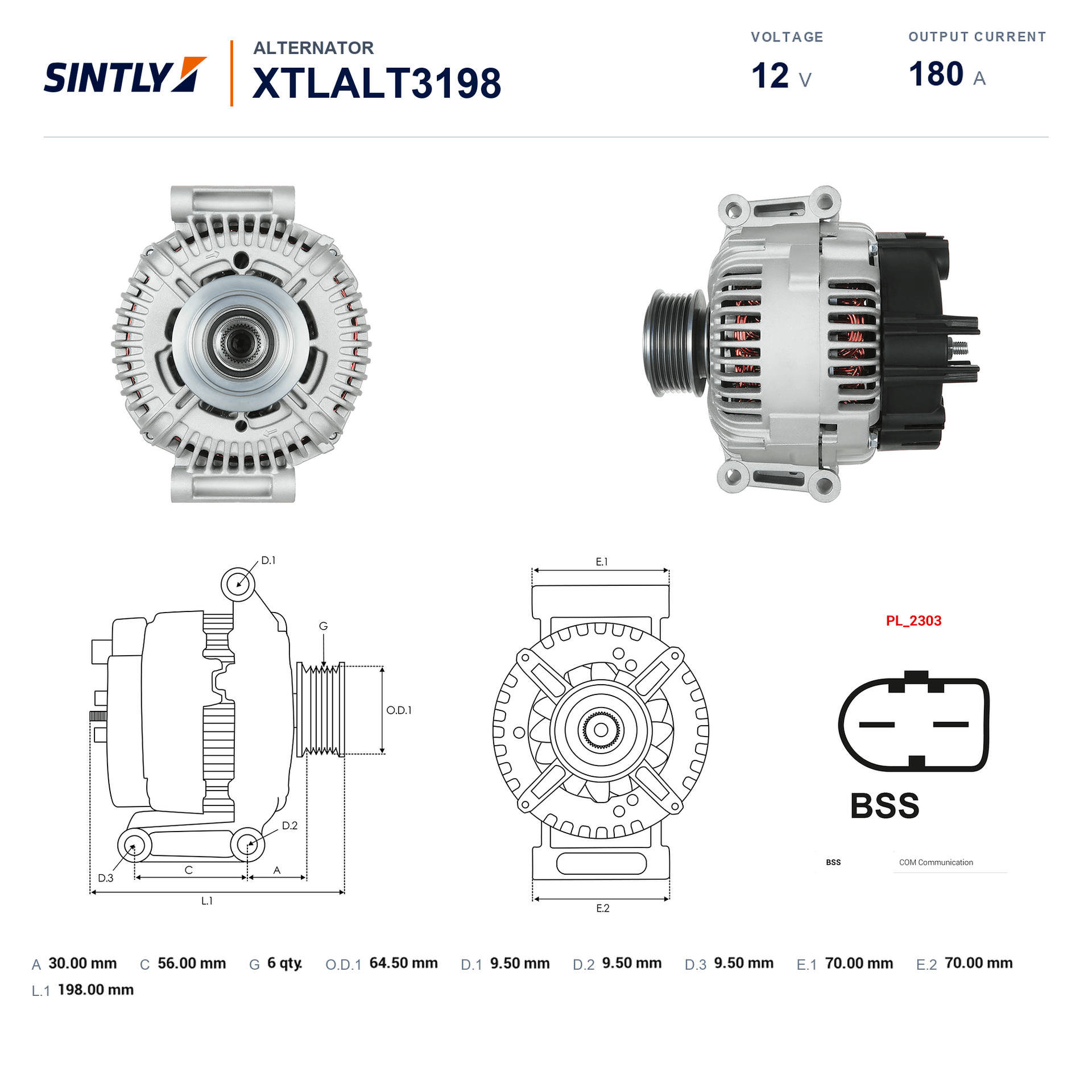 Alternator XTLALT3198