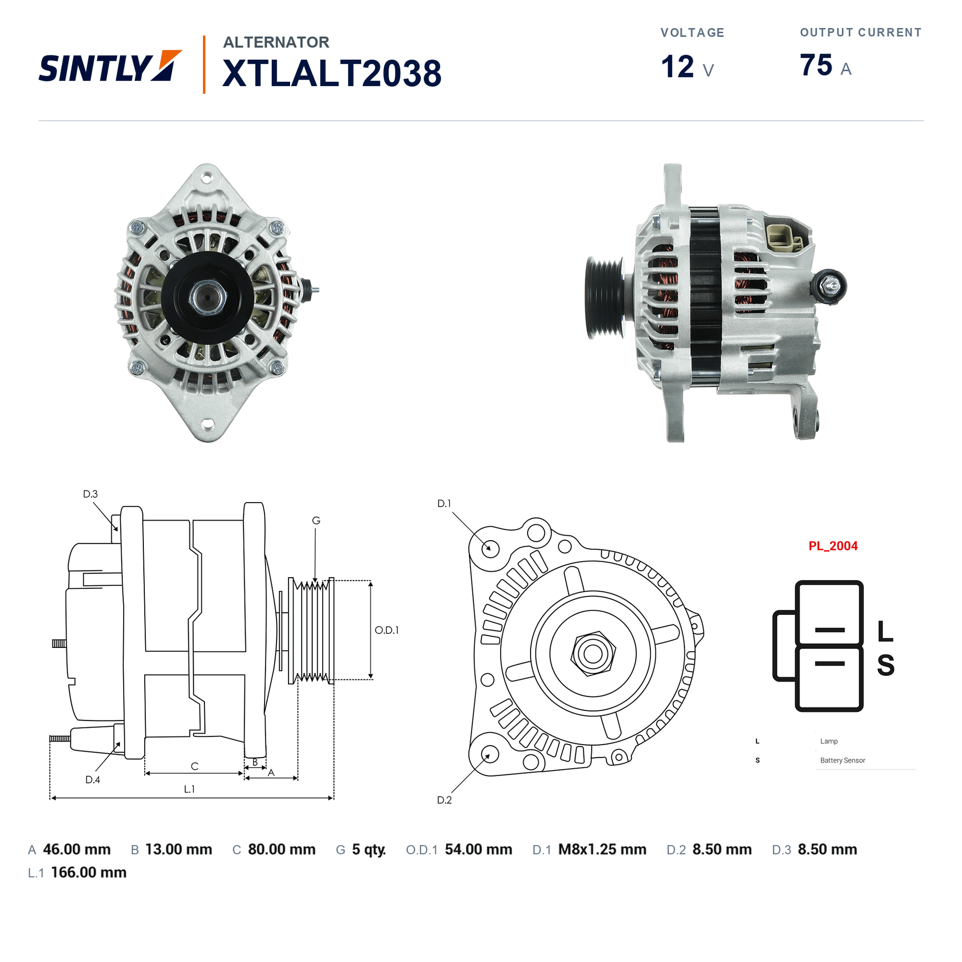 Alternator XTLALT2038