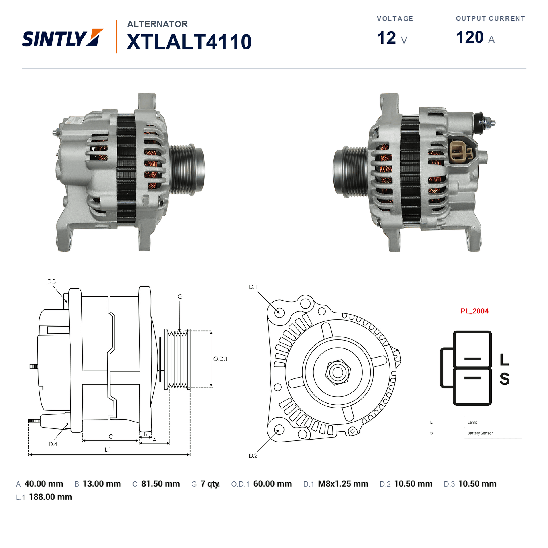 Alternator XTLALT4110