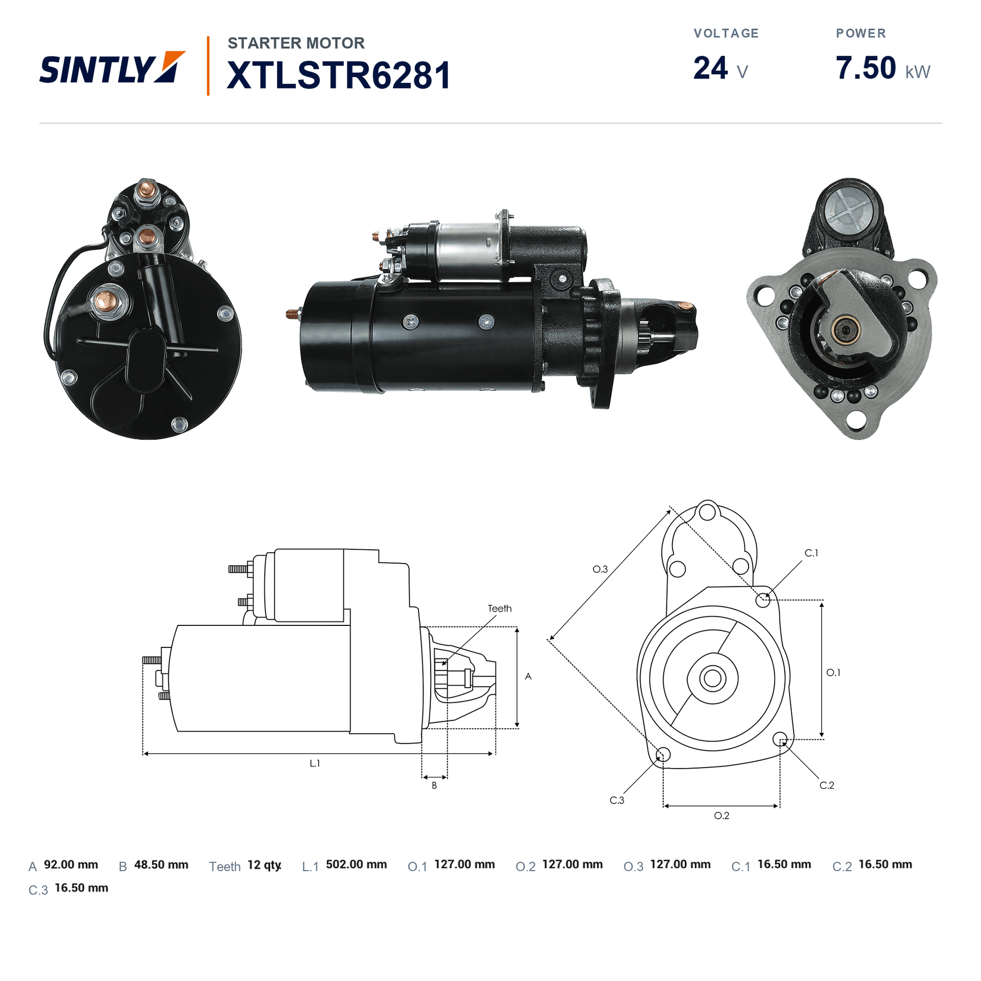 起动机 XTLSTR6281