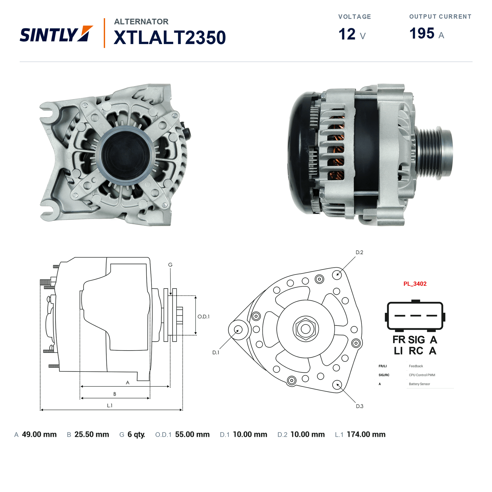Alternator XTLALT2350