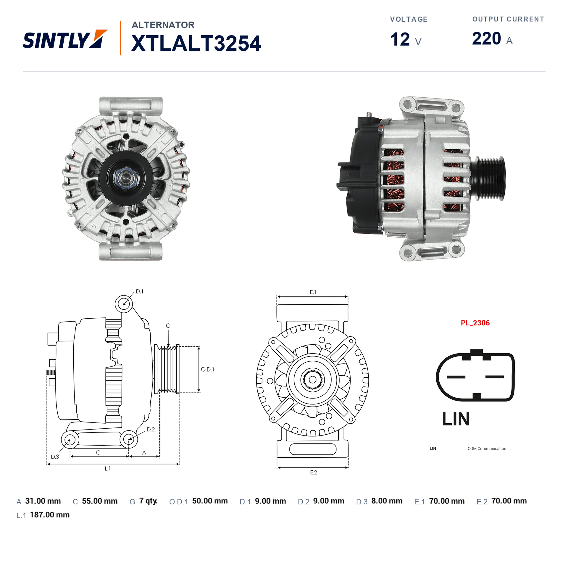 Alternator XTLALT3254