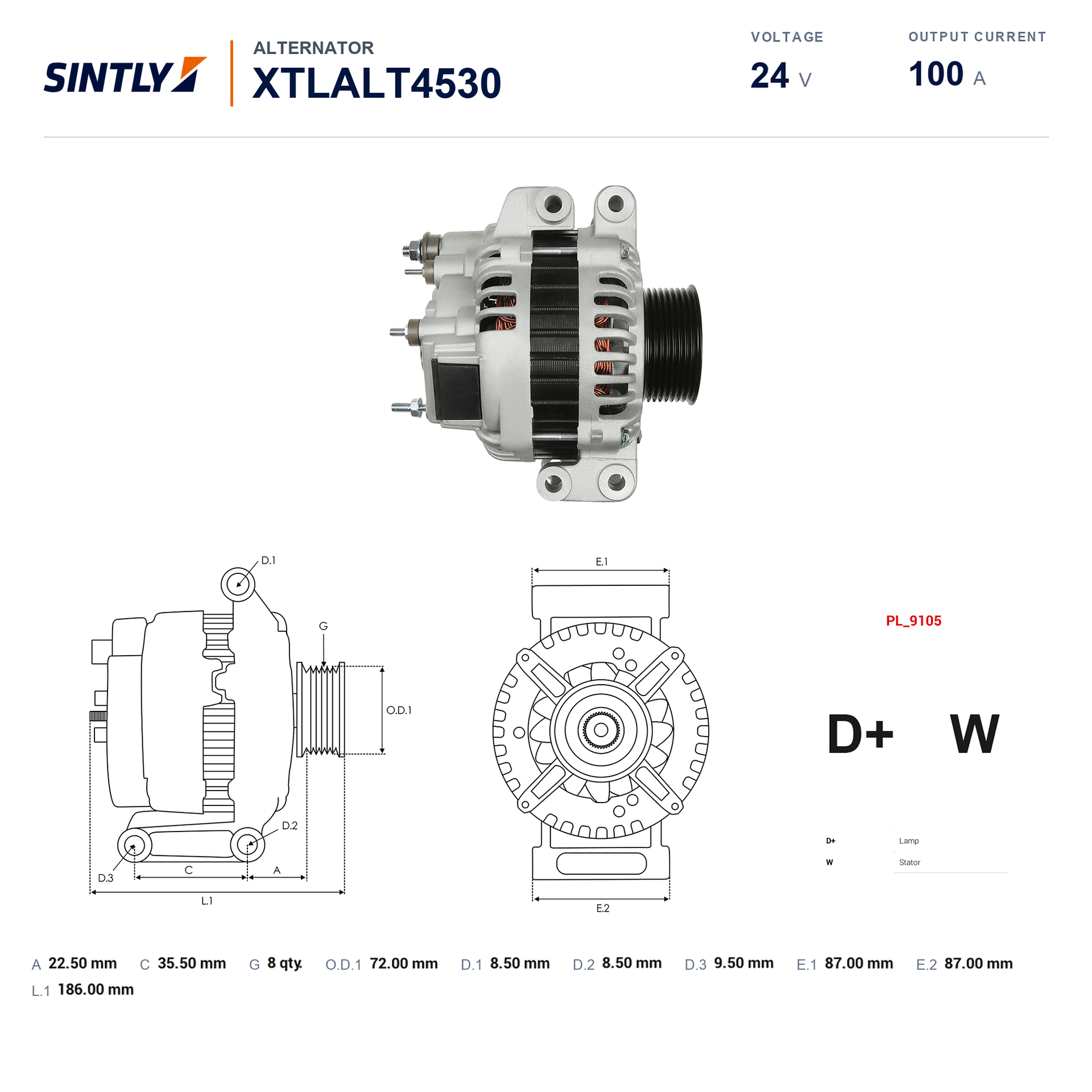 Alternator XTLALT4530