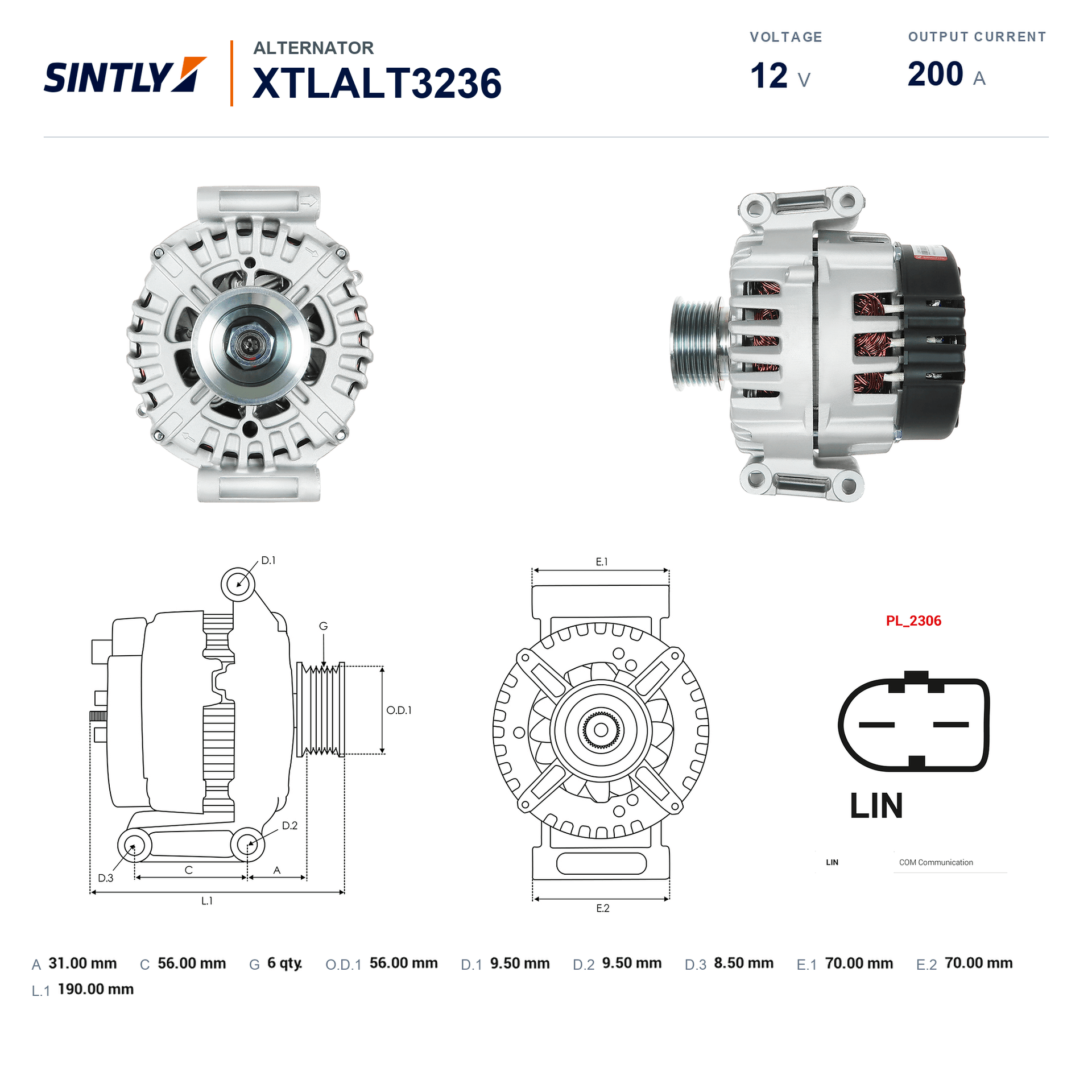Alternator XTLALT3236