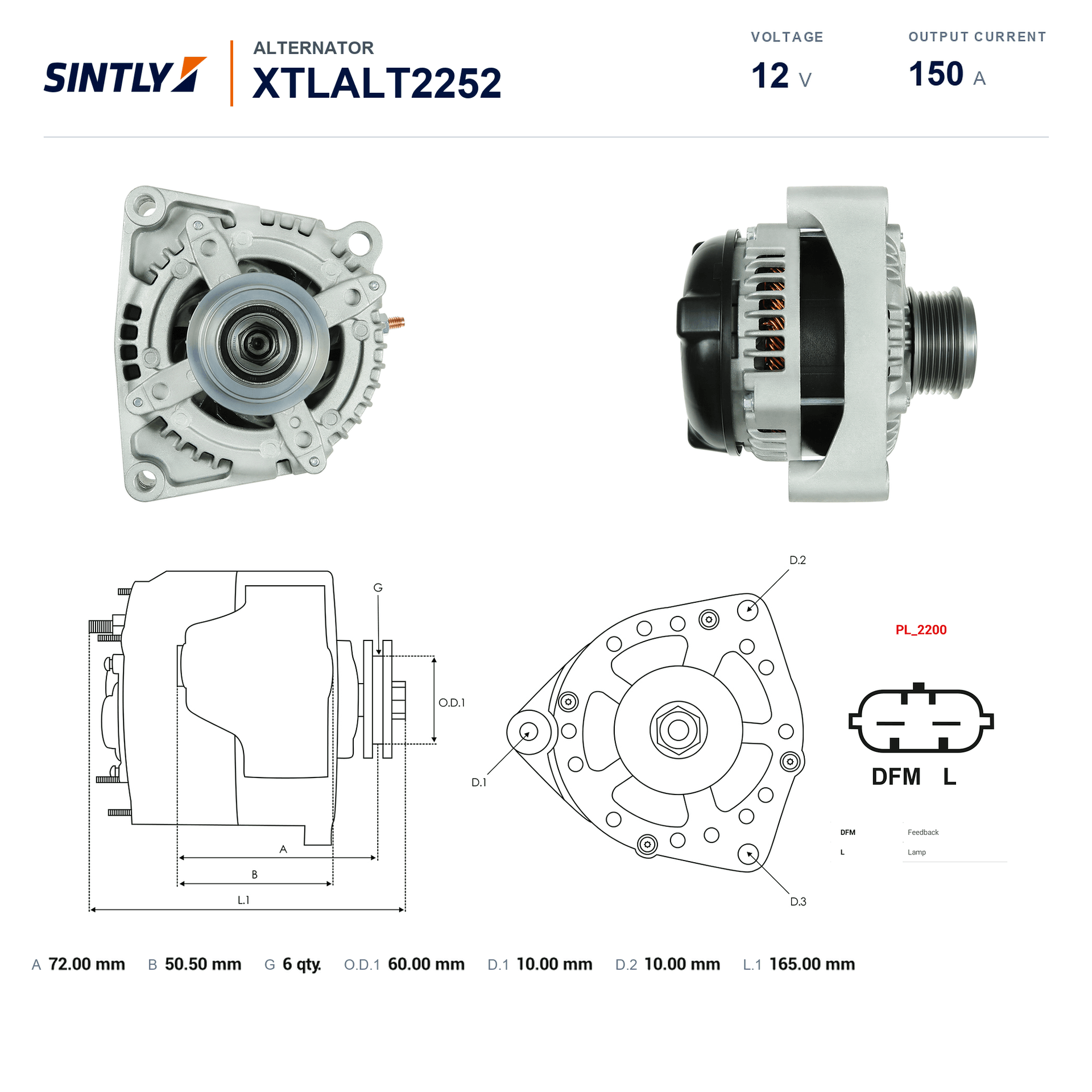 Alternator XTLALT2252