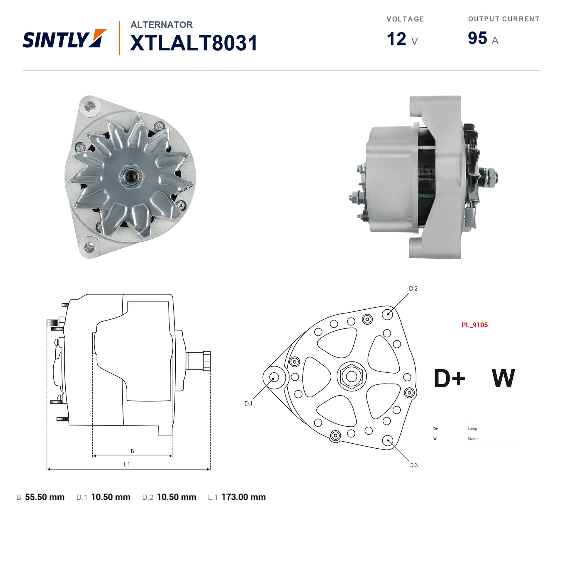 Alternator XTLALT8031