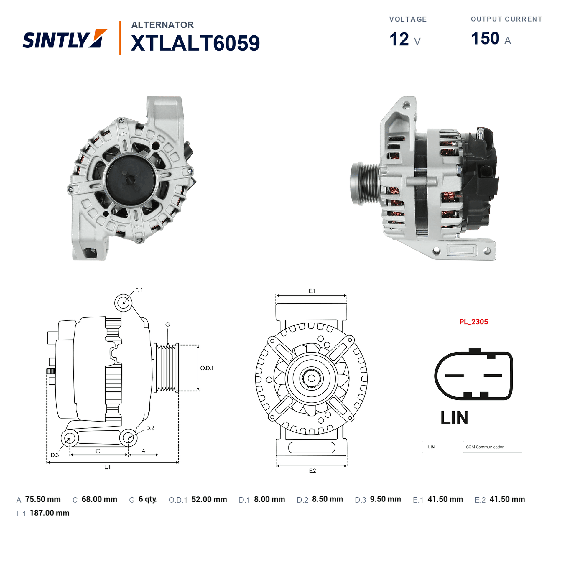 Alternator XTLALT6059