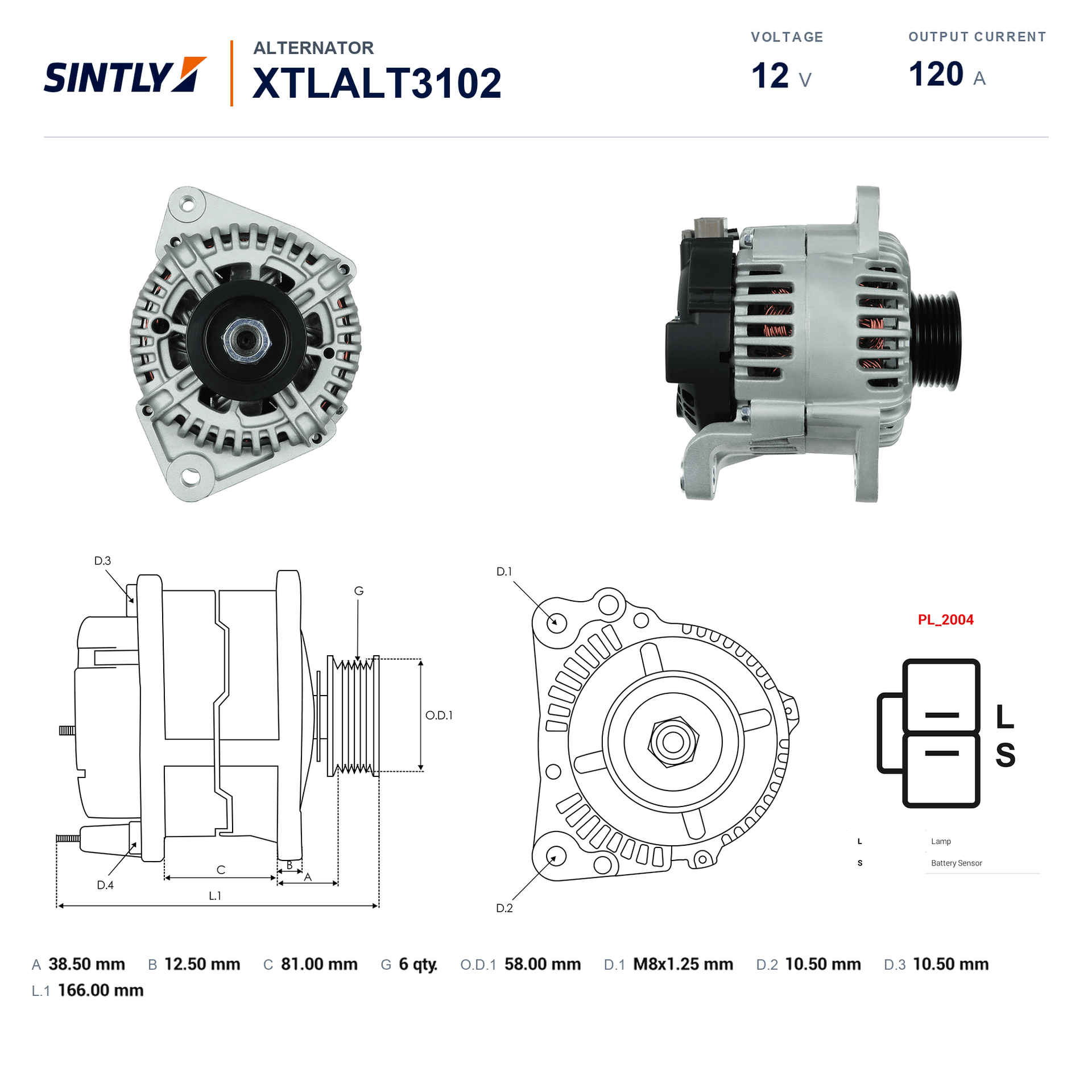 Alternator XTLALT3102