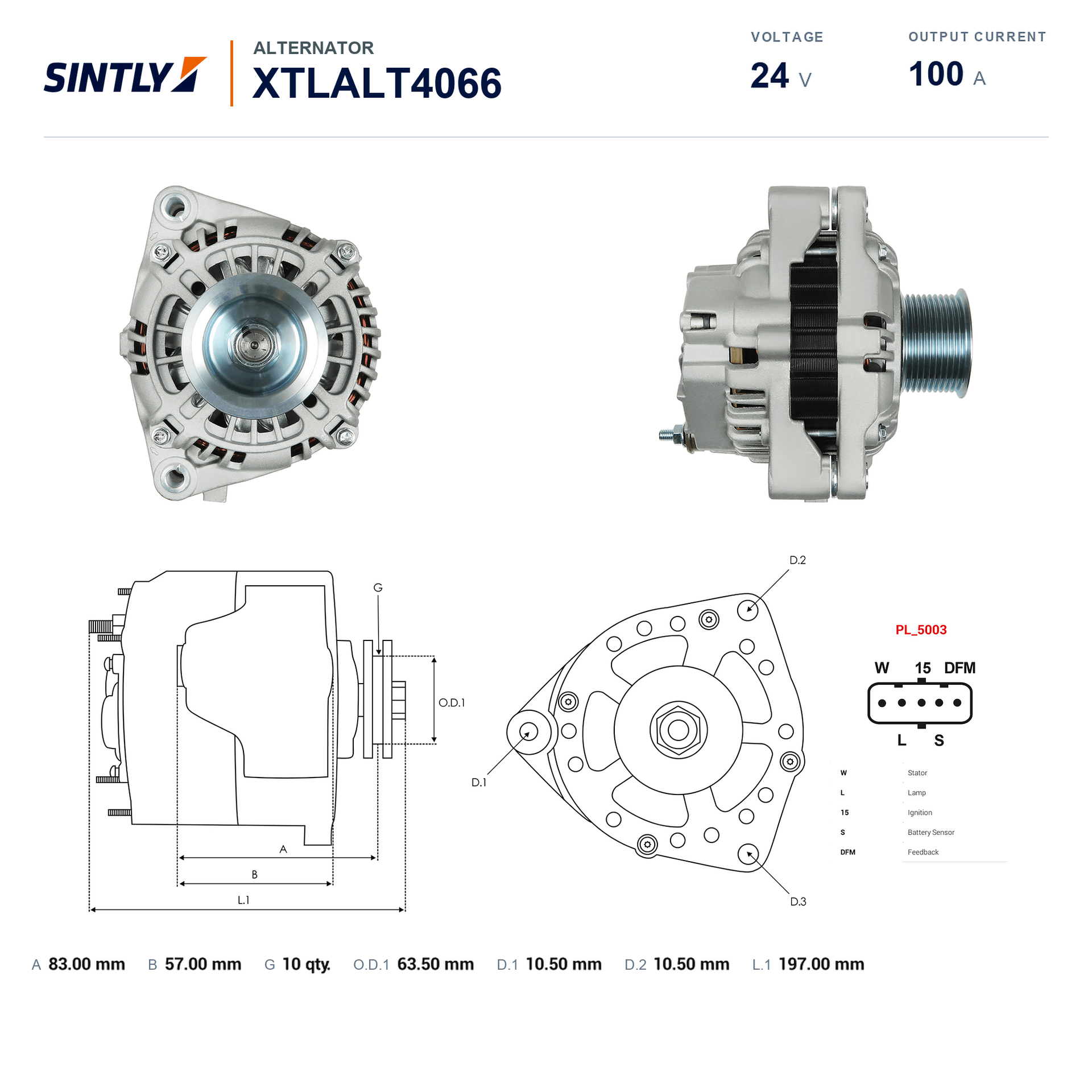 Alternator XTLALT4066