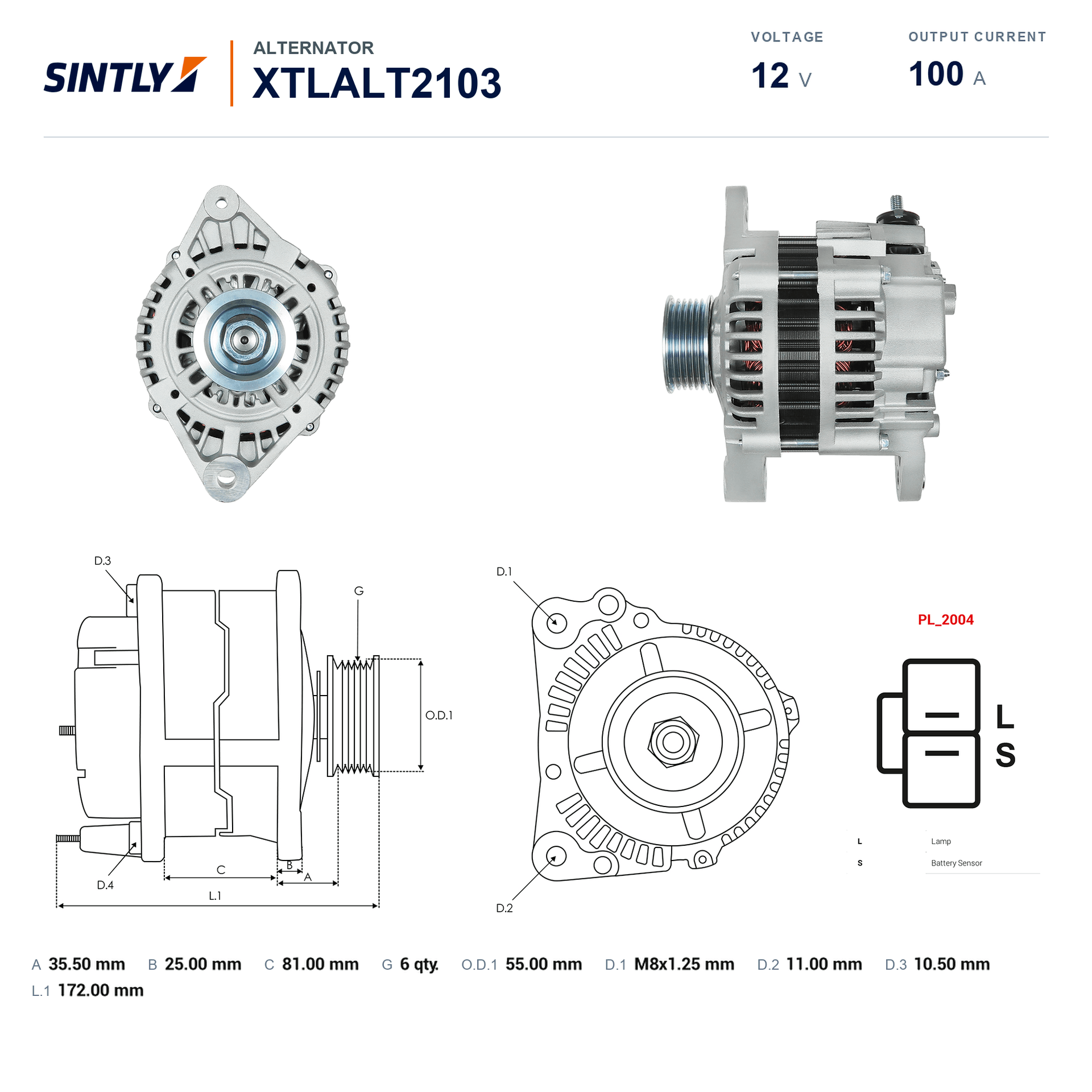 Alternator XTLALT2103