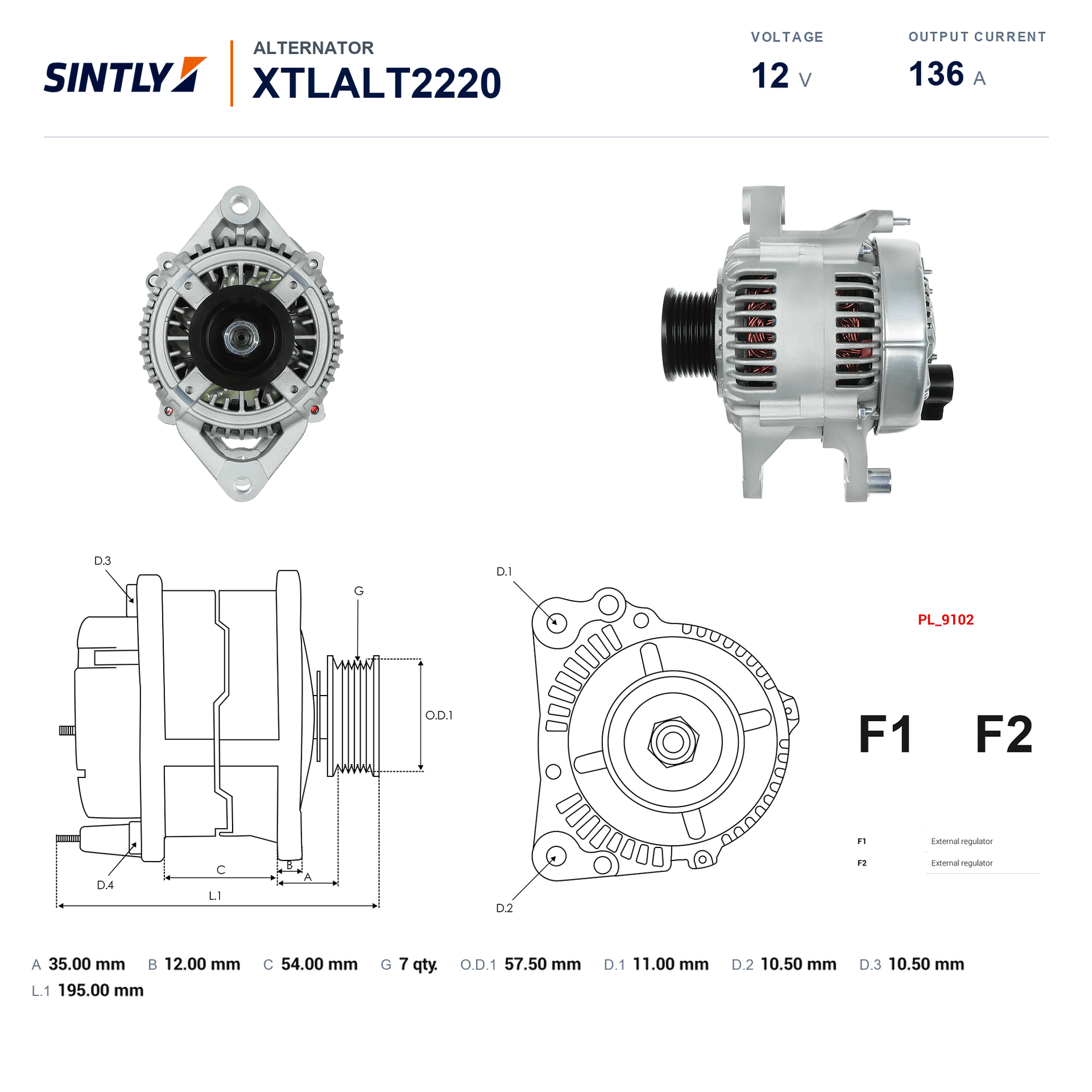 Alternator XTLALT2220
