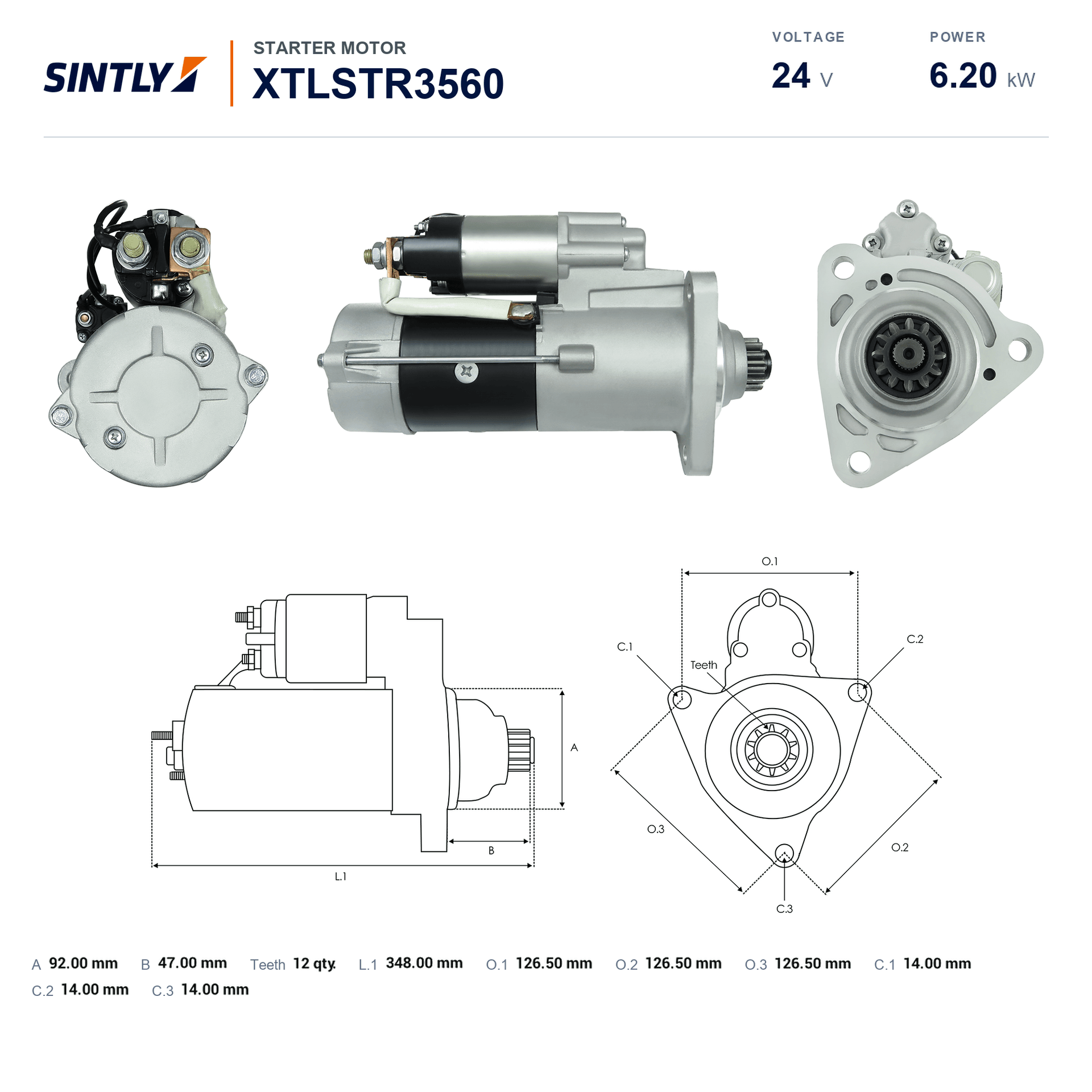 Motor de arranque XTLSTR3560