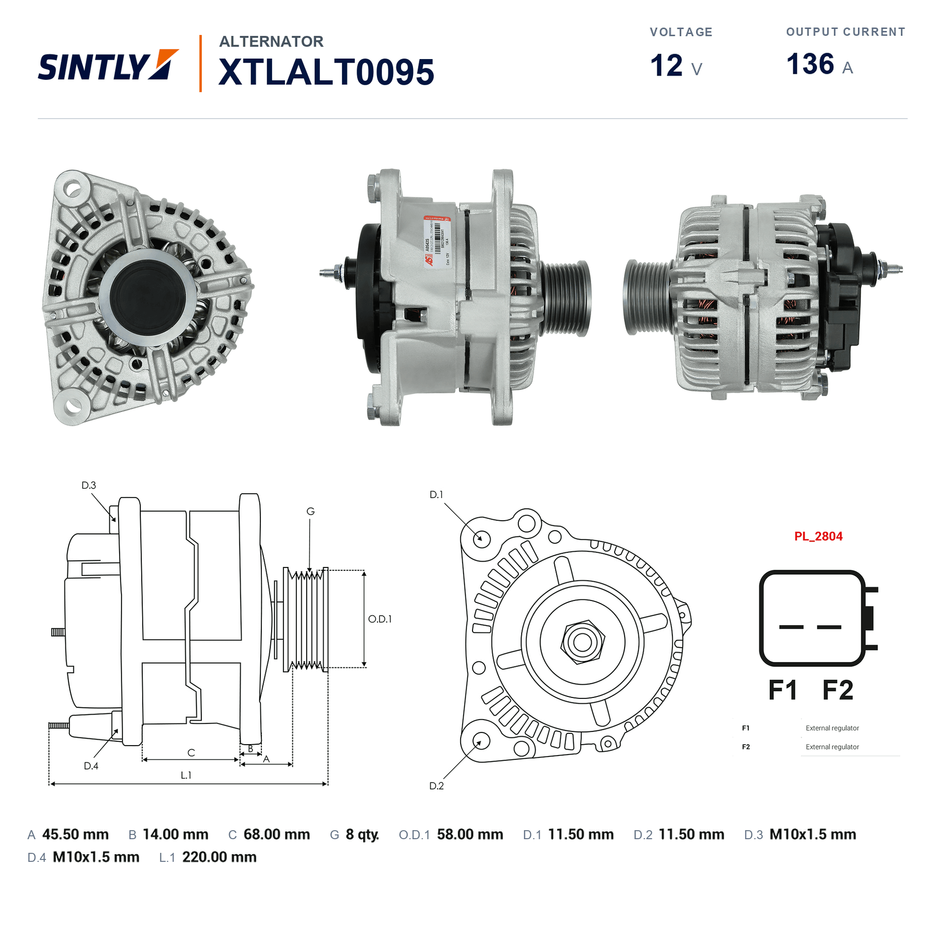 Alternator XTLALT0095