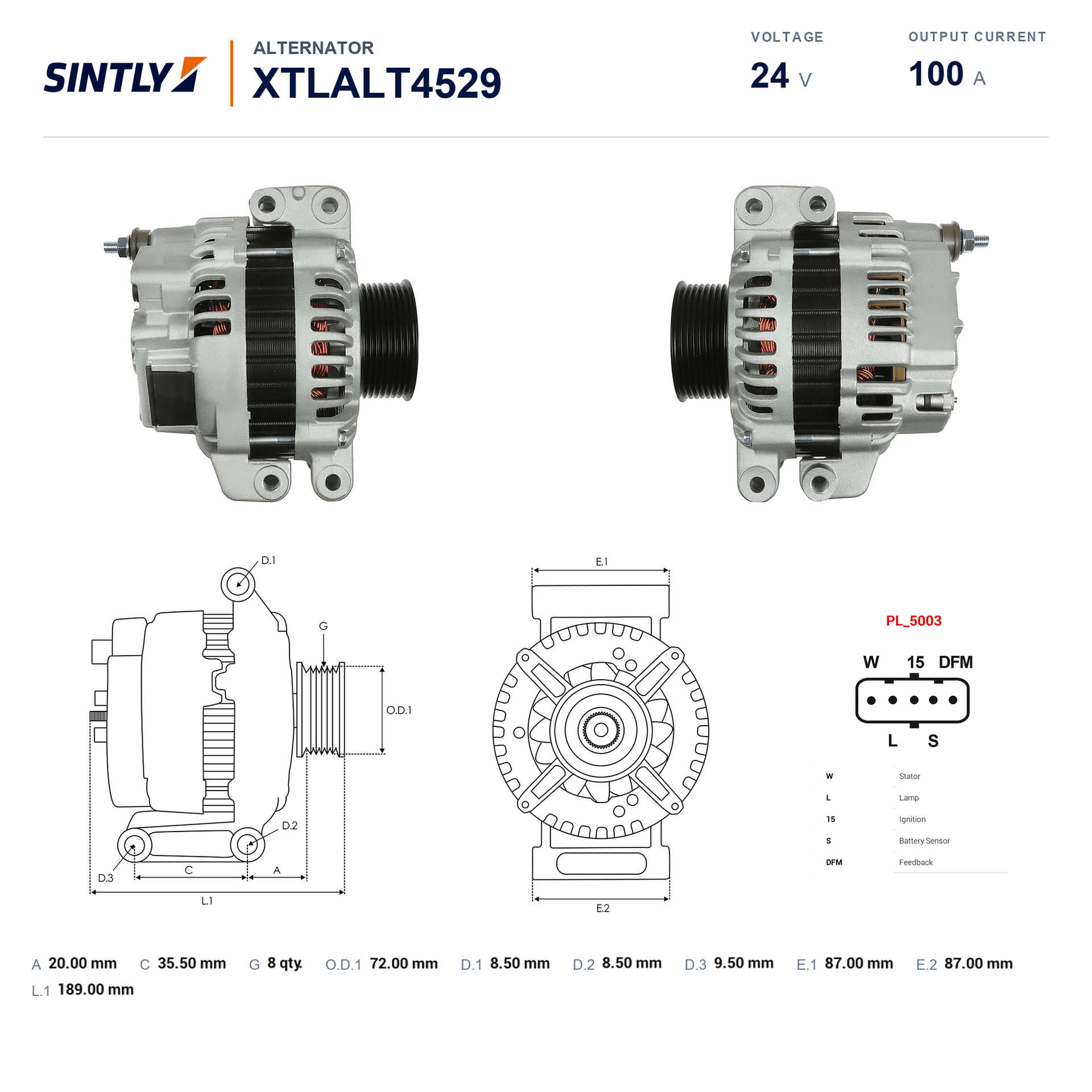 Alternator XTLALT4529