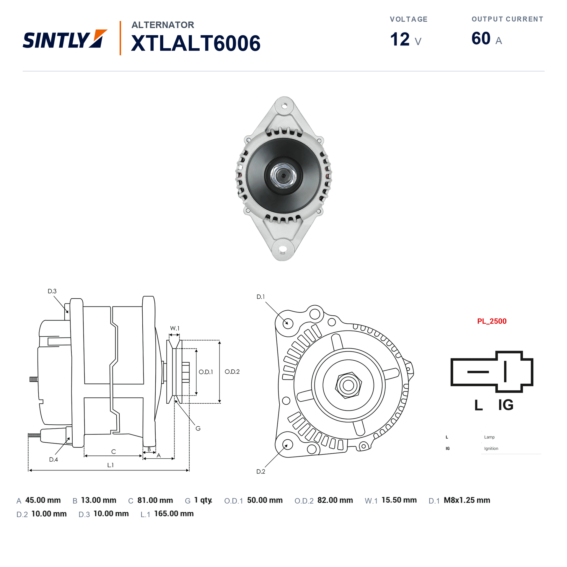 Alternator XTLALT6006