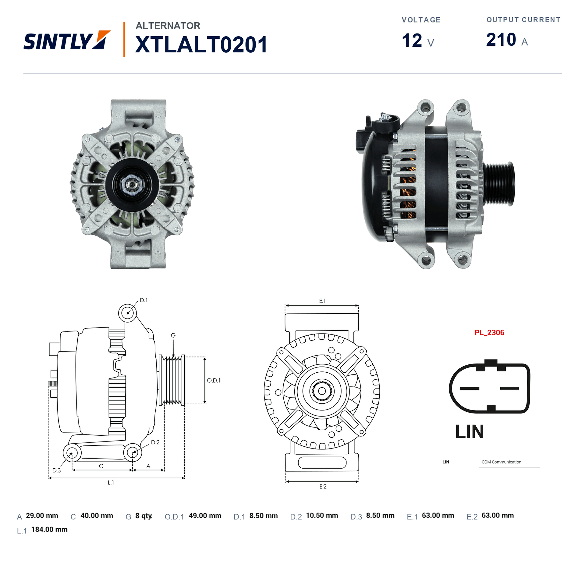 Alternator XTLALT0201