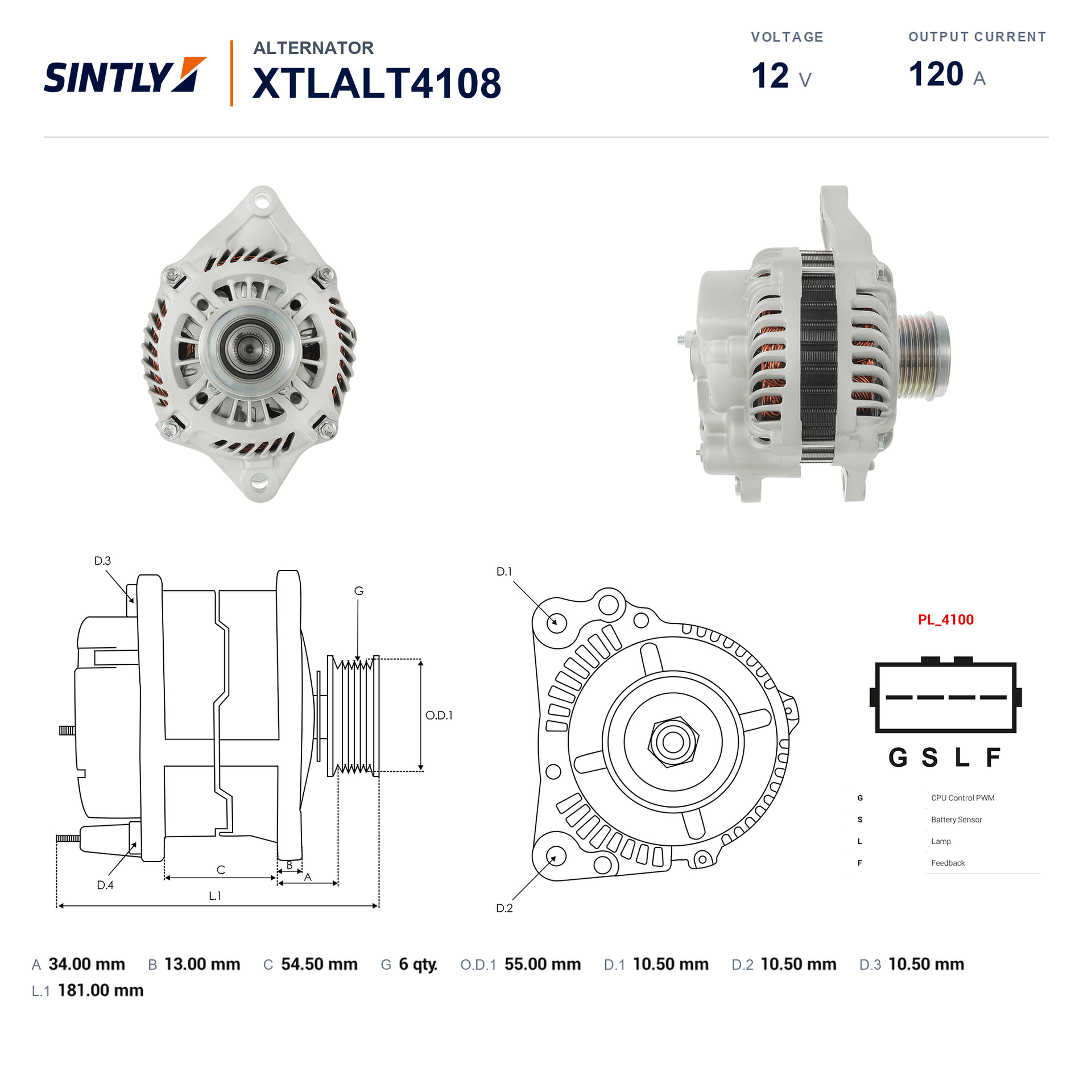 Alternator XTLALT4108