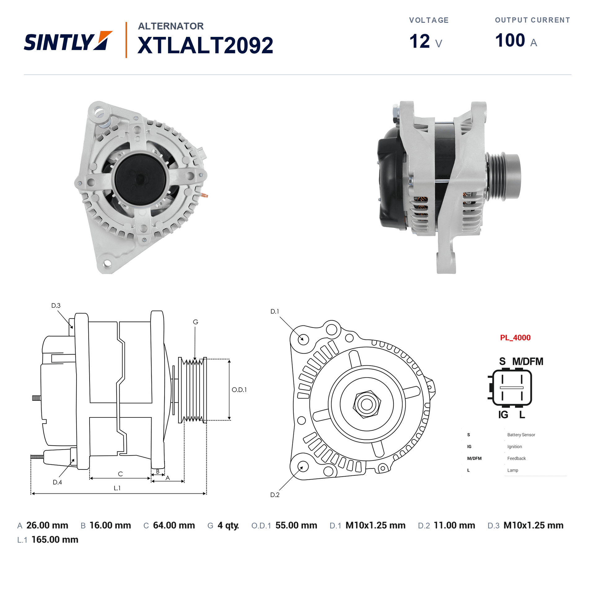 Alternator XTLALT2092