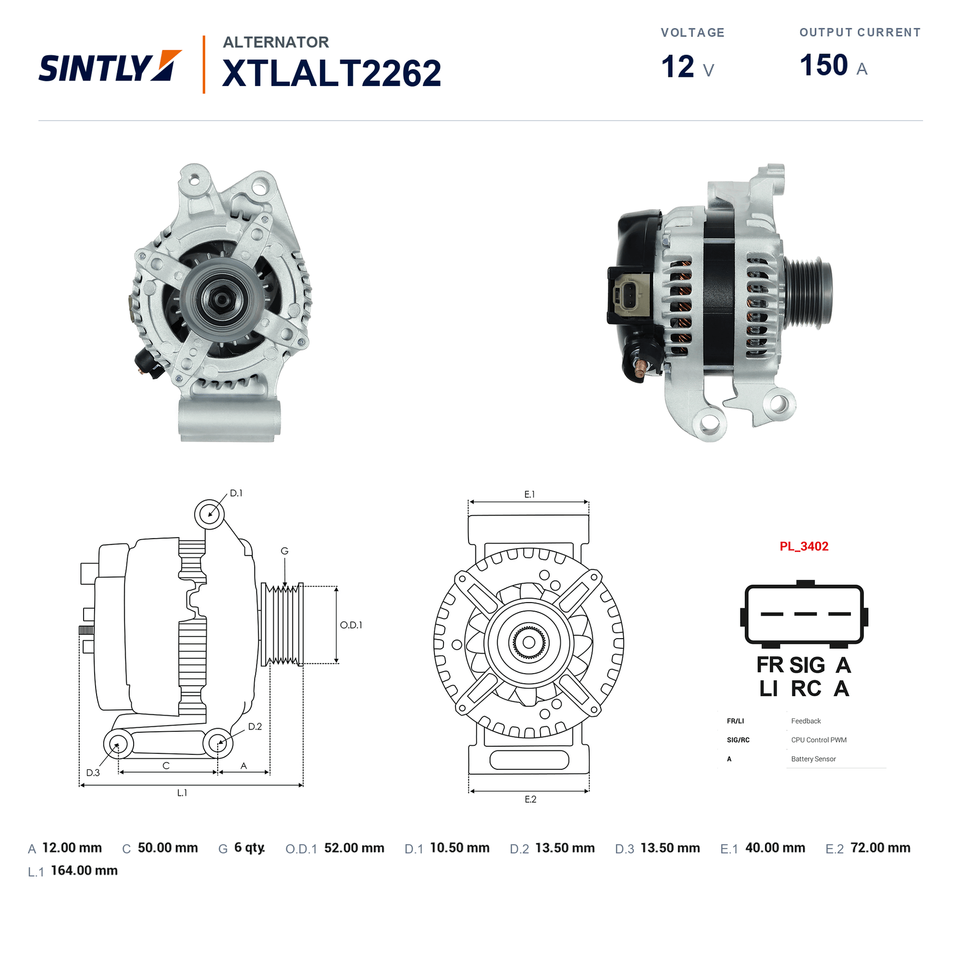Alternator XTLALT2262
