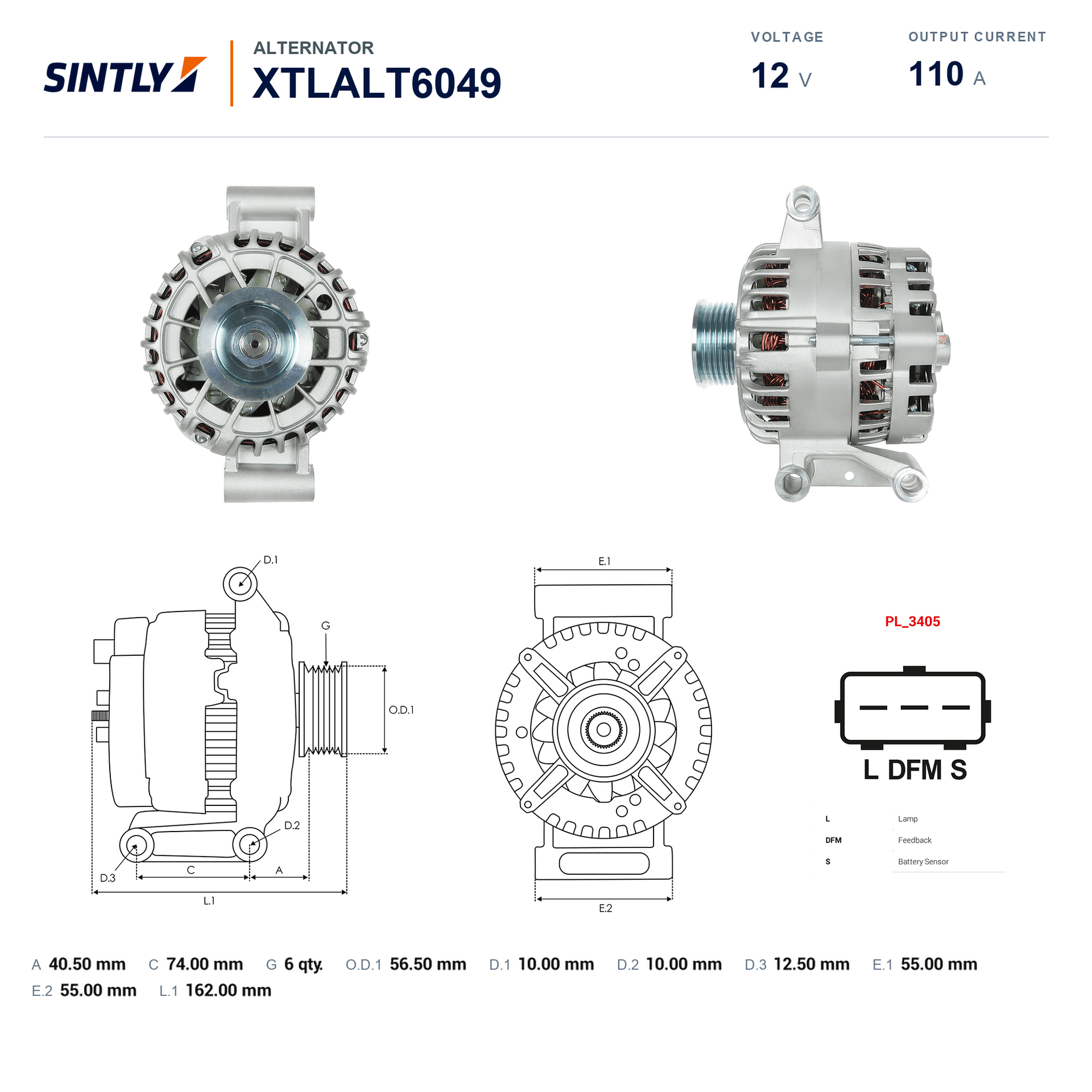 Alternator XTLALT6049