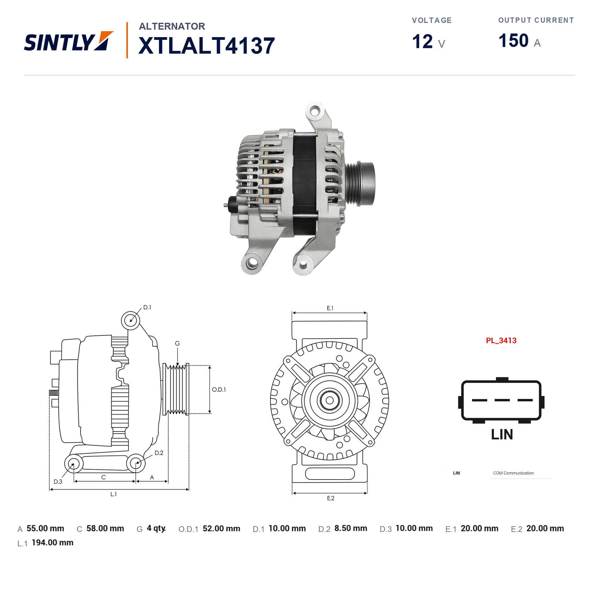 Alternator XTLALT4137