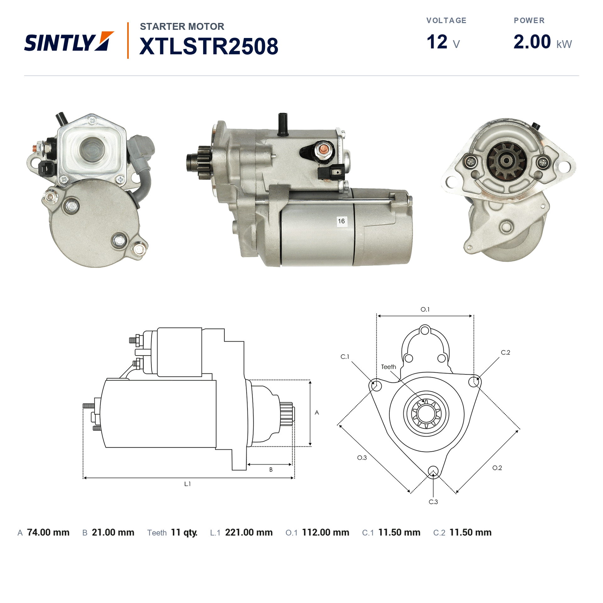Starter XTLSTR2508
