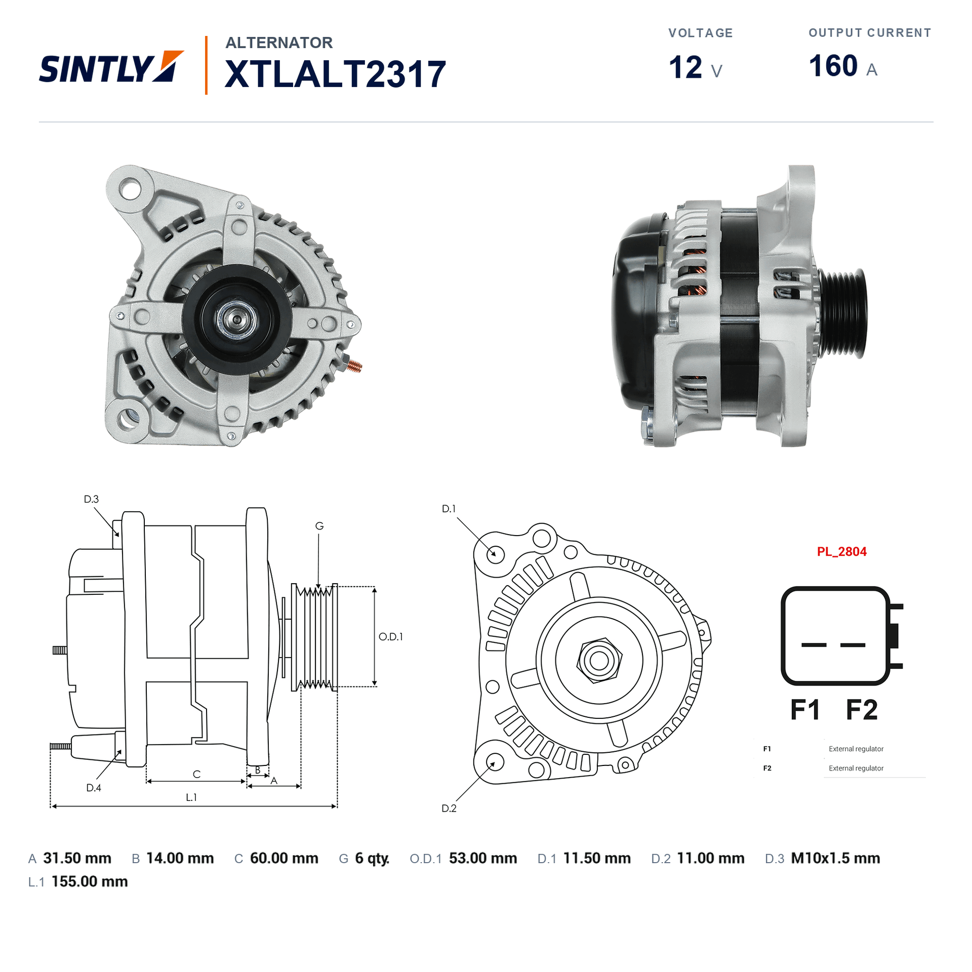 Alternator XTLALT2317