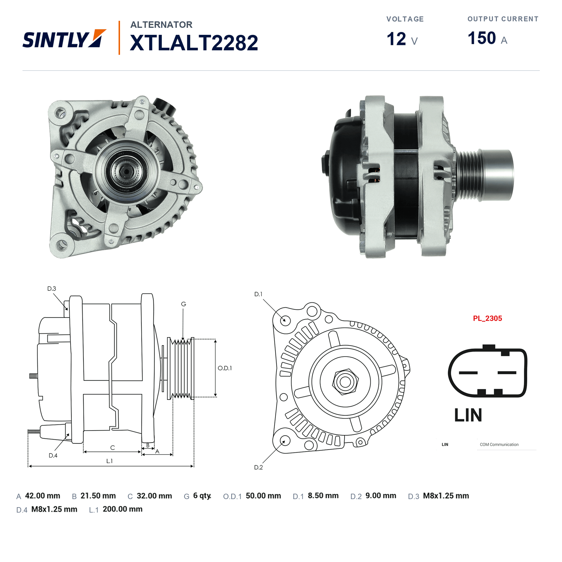 Alternator XTLALT2282