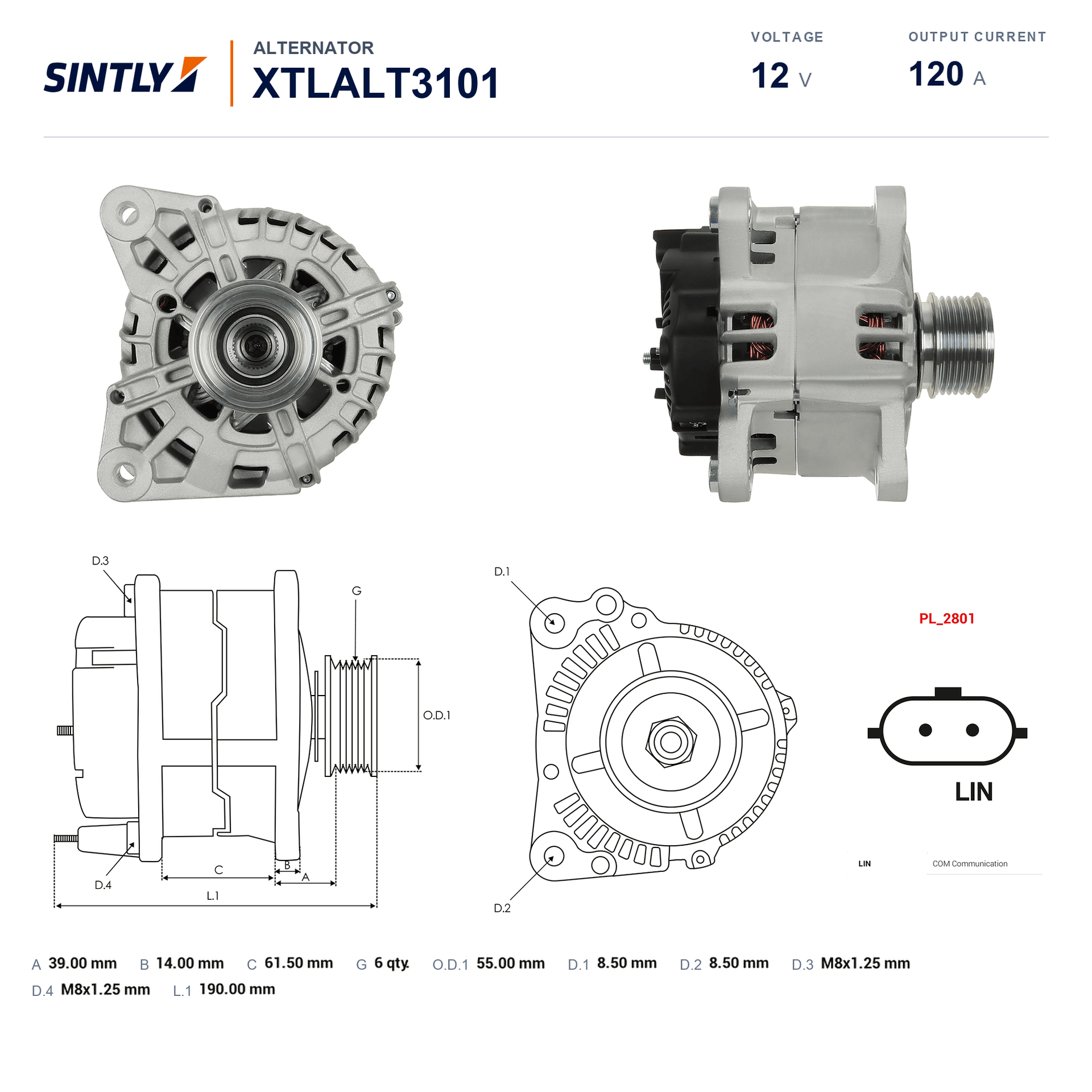 Alternator XTLALT3101